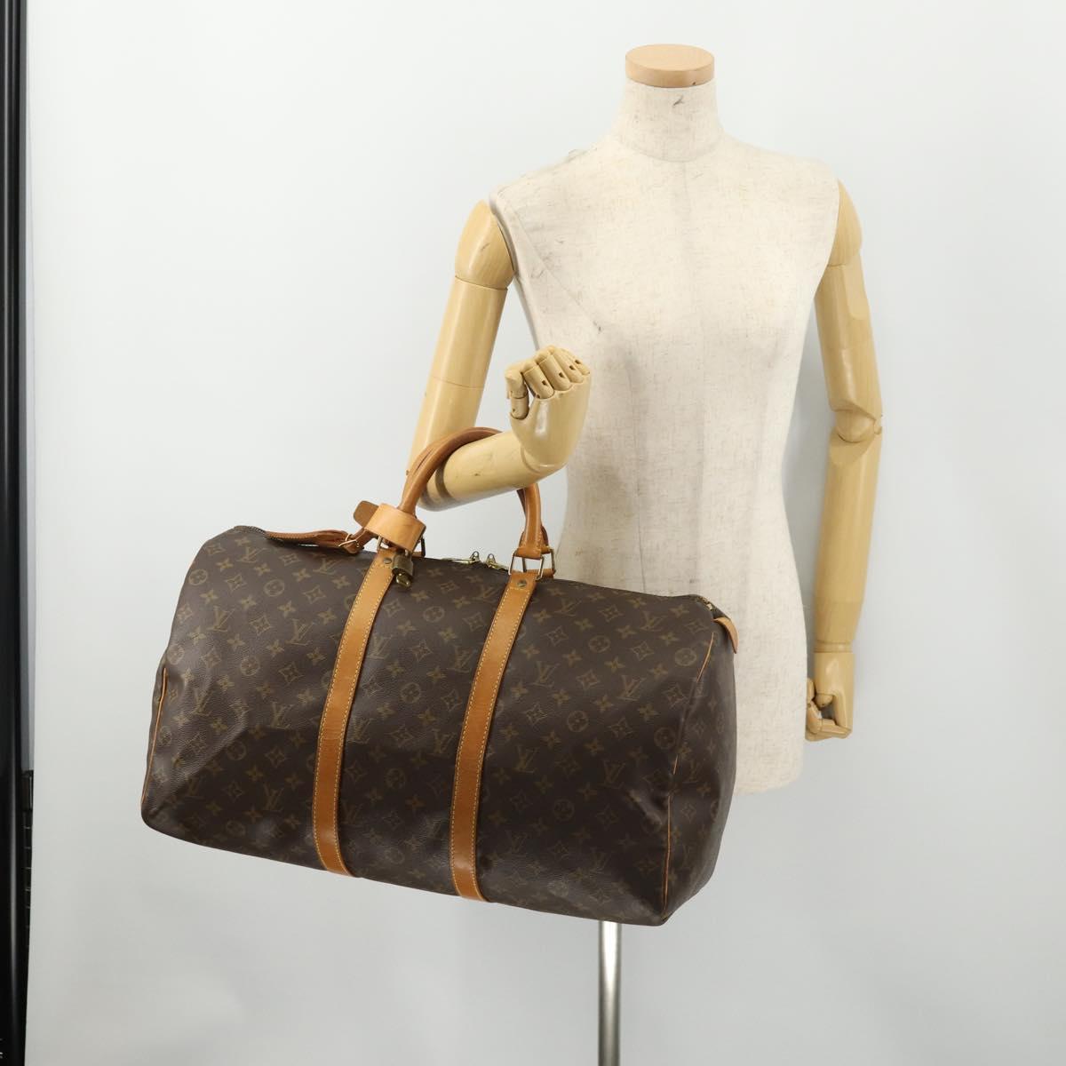 LOUIS VUITTON Monogram Keepall 50 Boston Bag M41426 LV Auth BA13298A