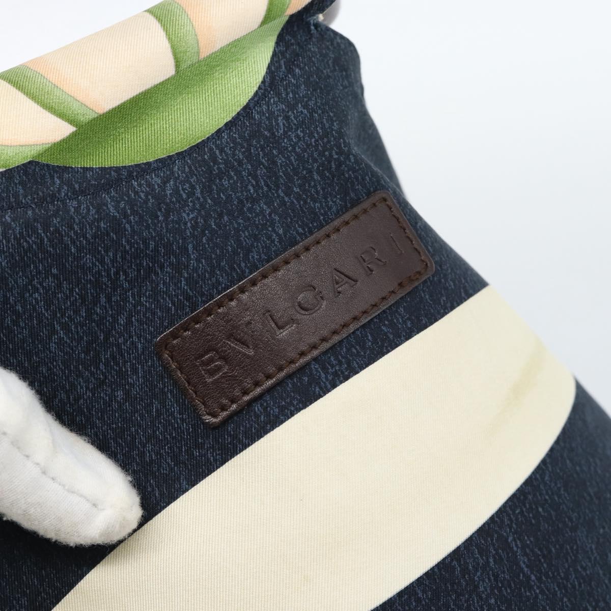 BVLGARI Hand Bag Canvas Navy Auth BA13313A