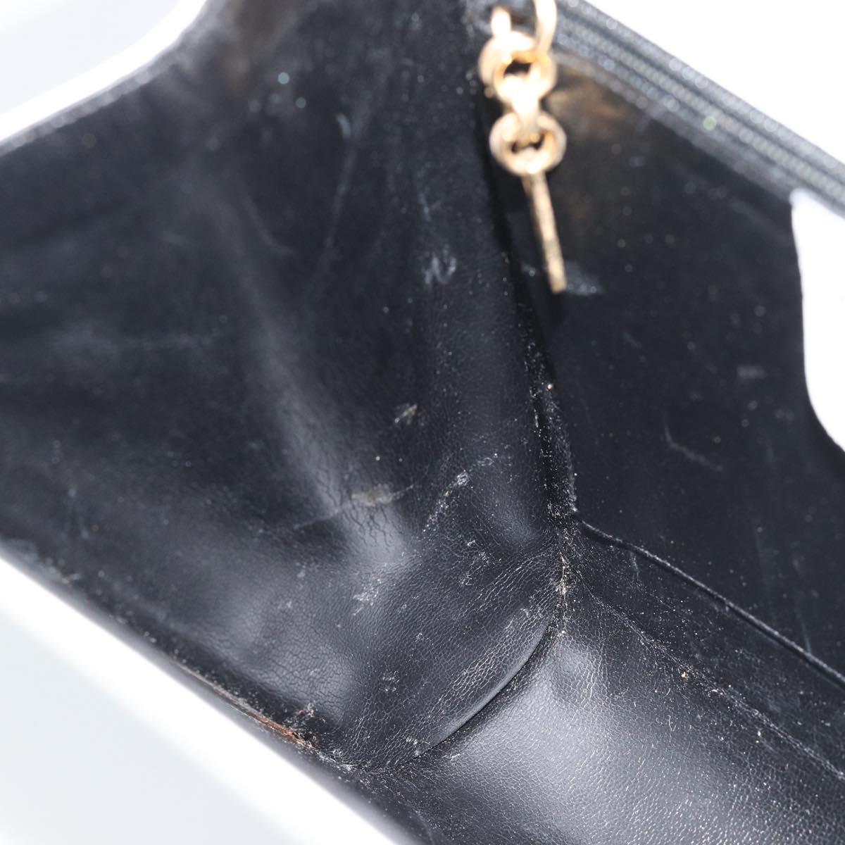 Salvatore Ferragamo Gancini Shoulder Bag Leather White Gold Auth BA13316