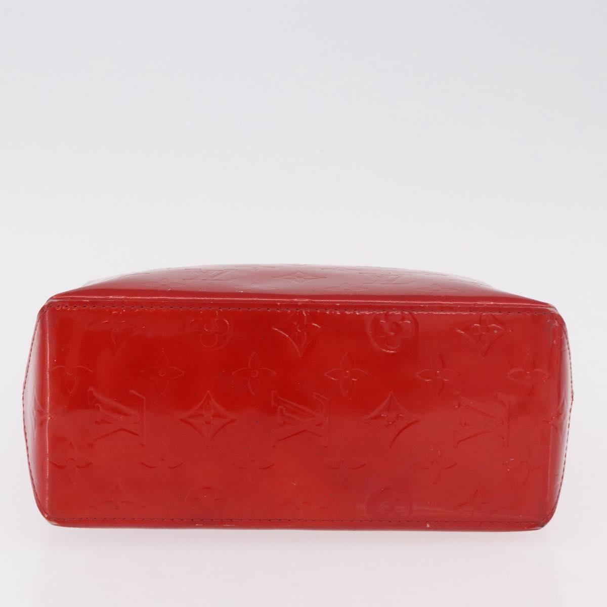 LOUIS VUITTON Monogram Vernis Reade PM Hand Bag Red Rouge M91088 LV Auth BA13320