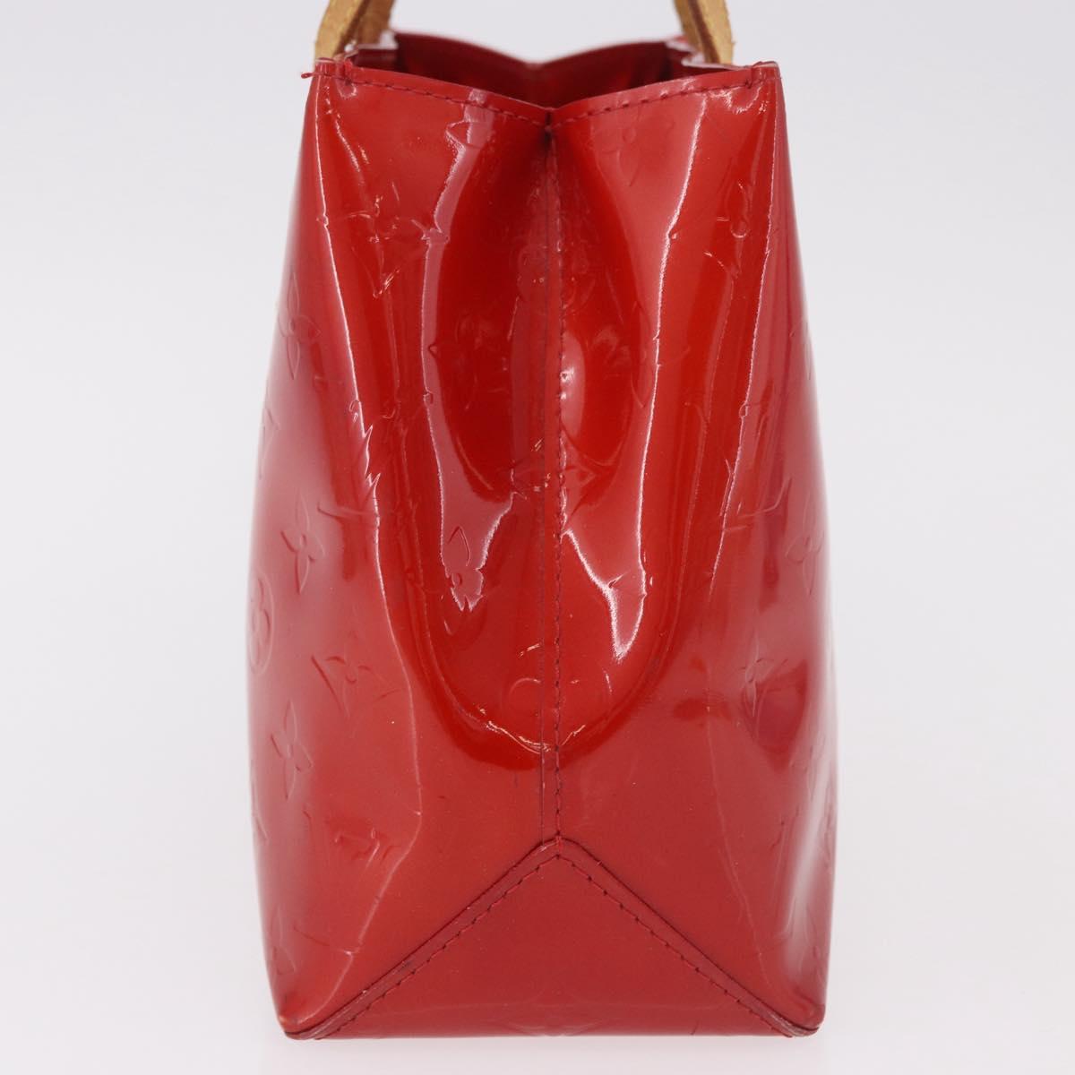 LOUIS VUITTON Monogram Vernis Reade PM Hand Bag Red Rouge M91088 LV Auth BA13320