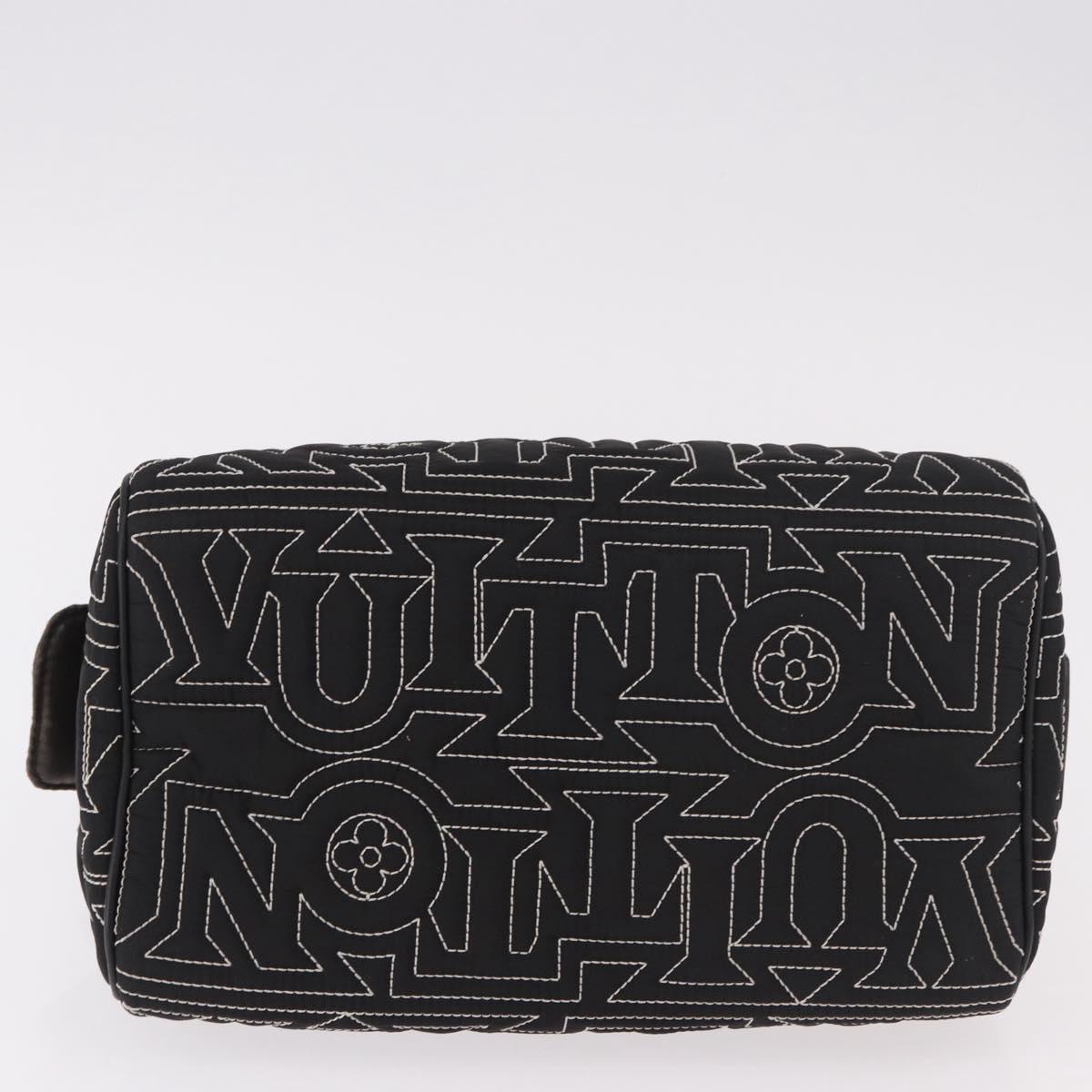 LOUIS VUITTON LV Snow Dopp Kit Clutch Bag Nylon Black M21435 LV Auth BA13321SM