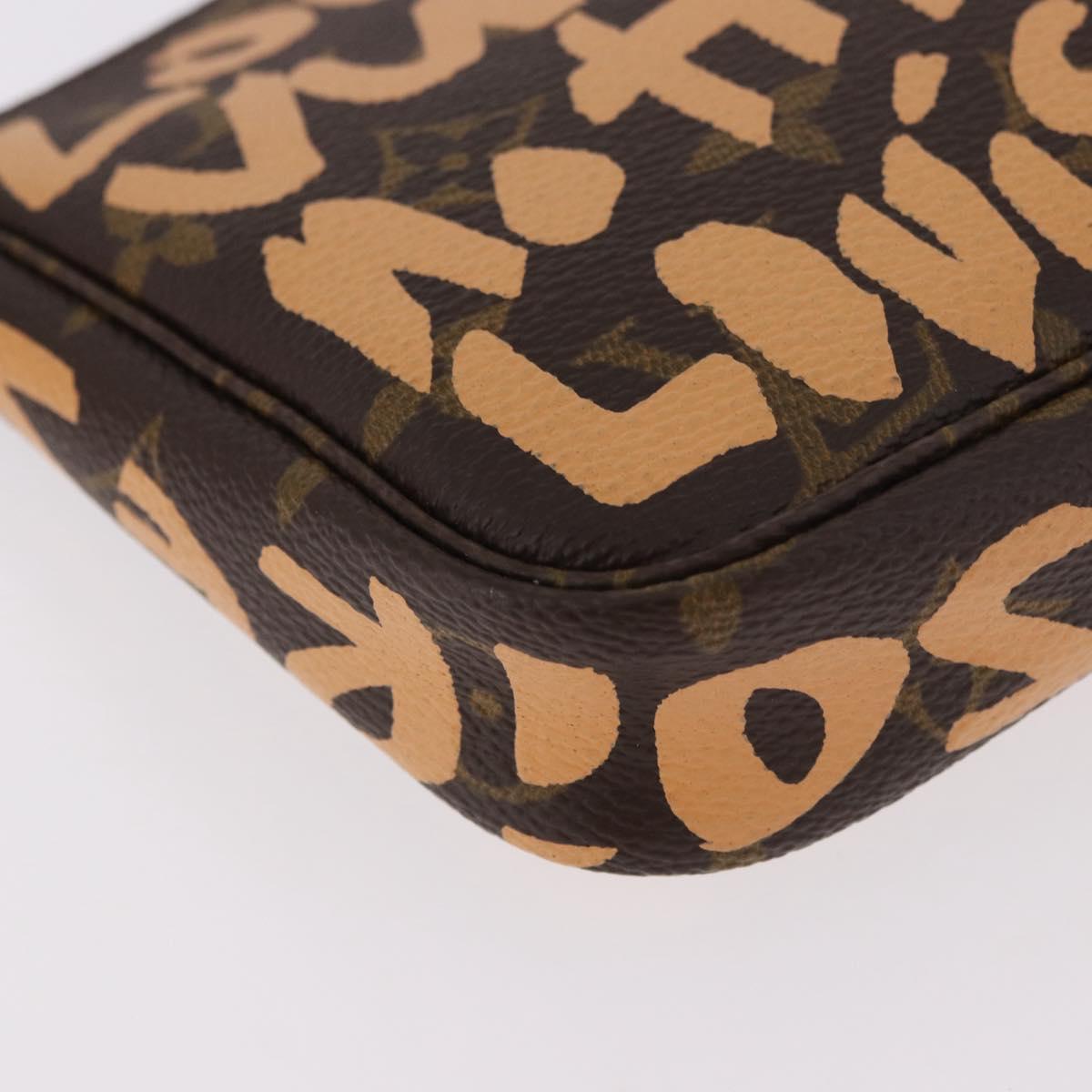 LOUIS VUITTON Graffiti Pochette Accessoires Orange M92193 LV Auth BA13322SAV