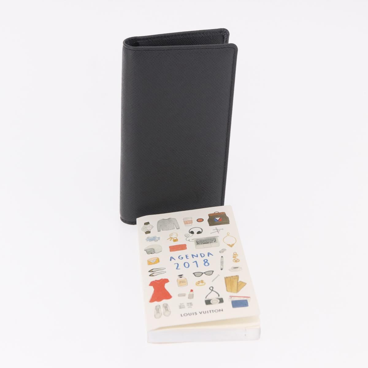 LOUIS VUITTON Taiga Agenda Poche Note Cover Ardoise R20425 LV Auth BA13323V