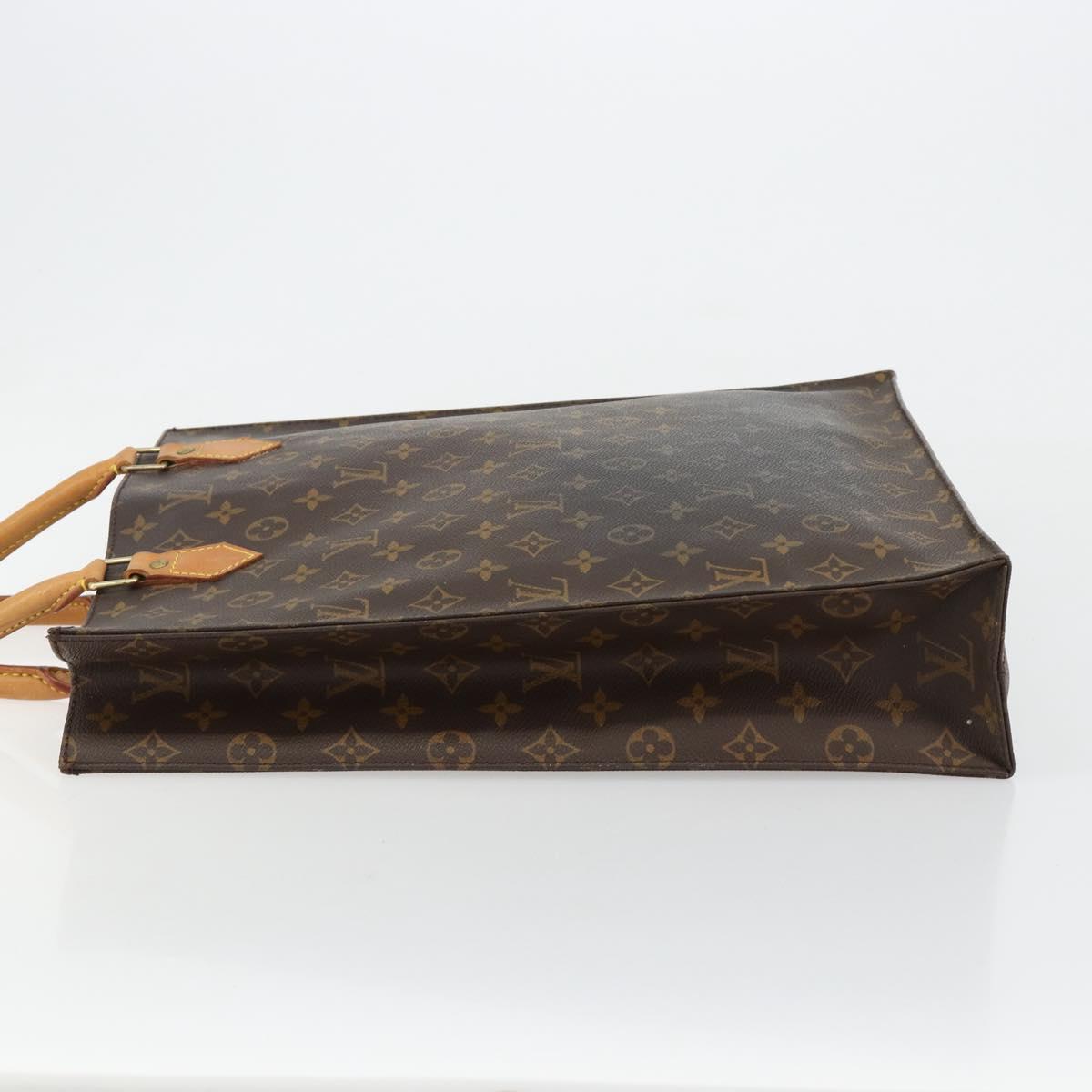 LOUIS VUITTON Monogram Sac Plat Hand Bag M51140 LV Auth BA13327