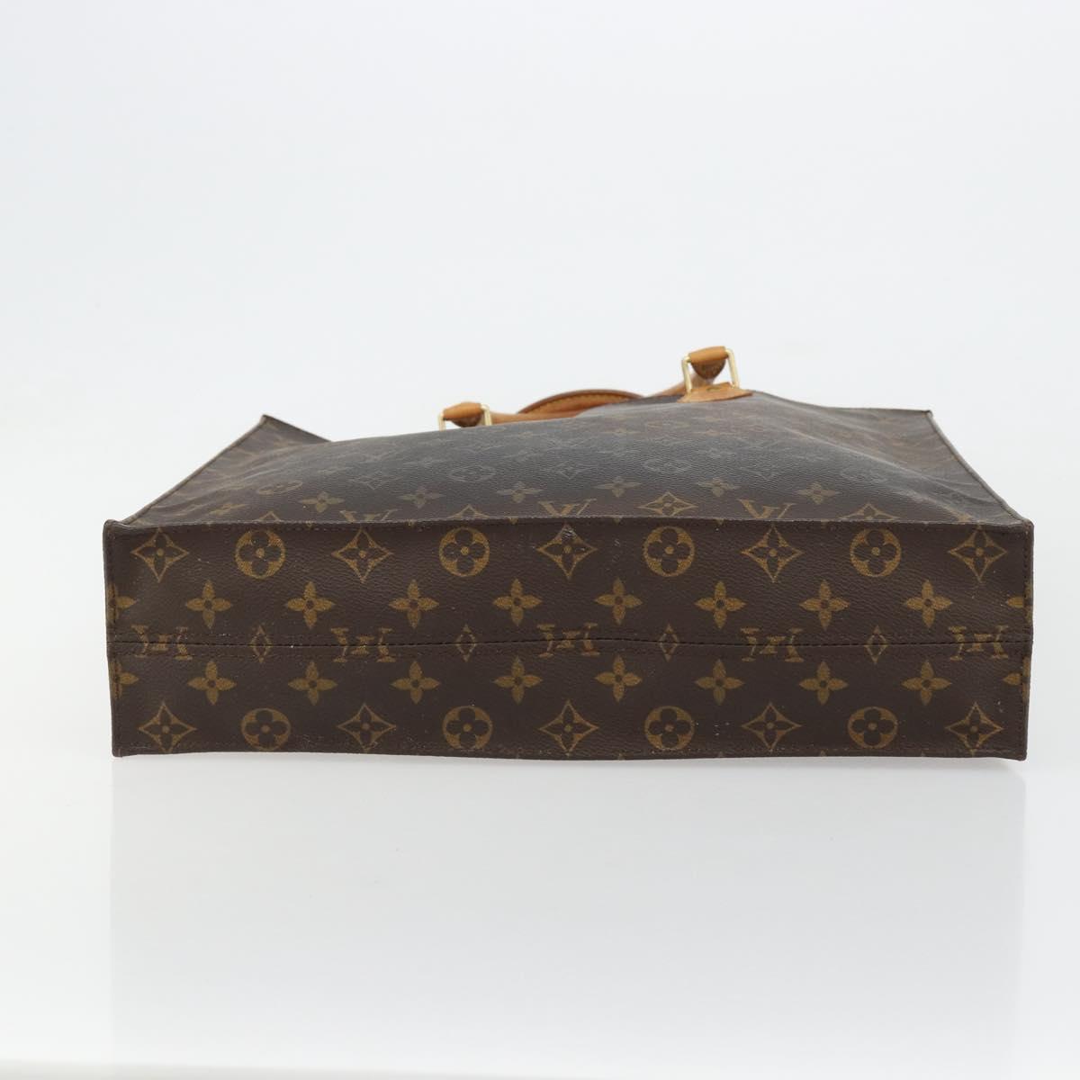 LOUIS VUITTON Monogram Sac Plat Hand Bag M51140 LV Auth BA13327