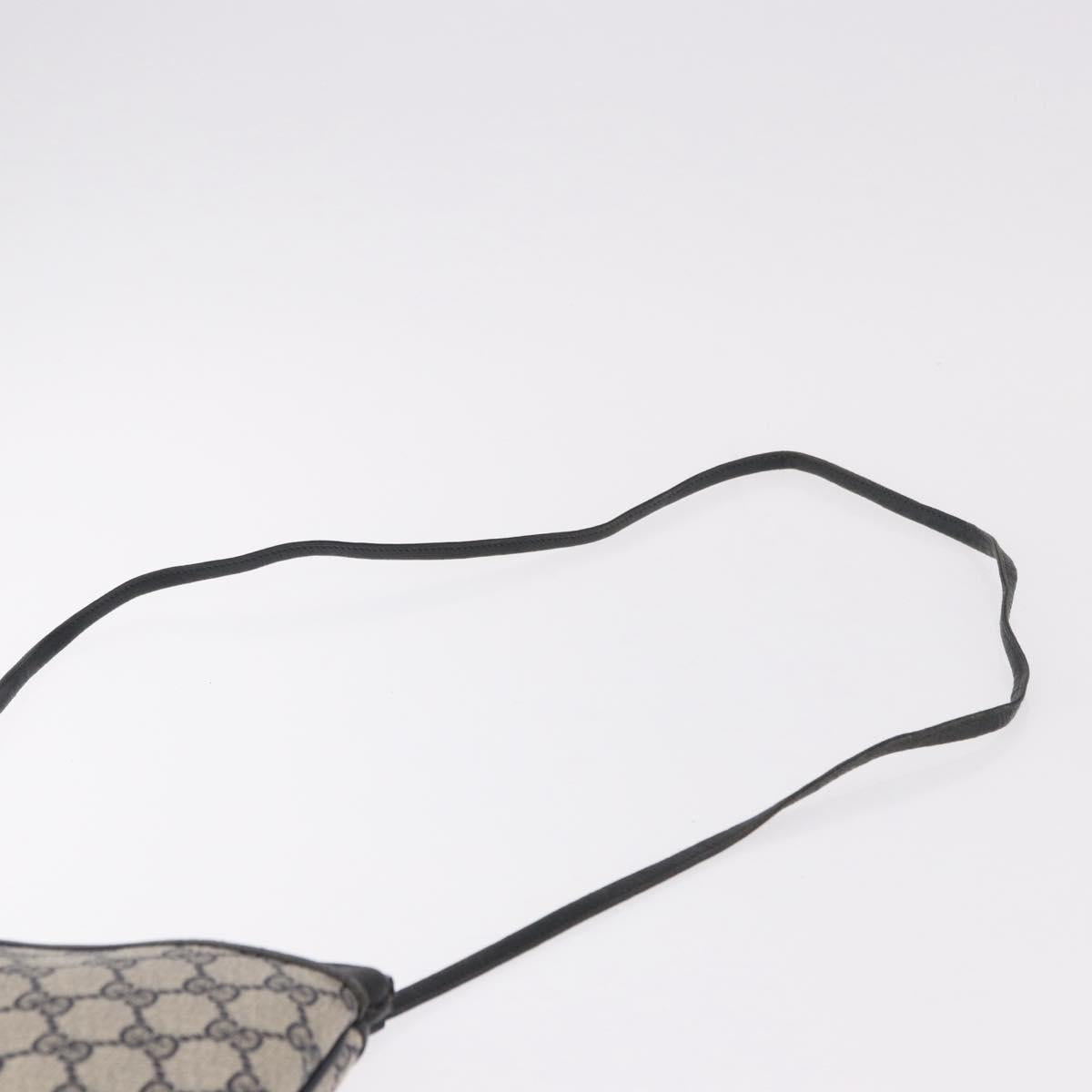 GUCCI GG Supreme Sherry Line Shoulder Bag PVC Navy Gold 904 02 026 Auth BA13331