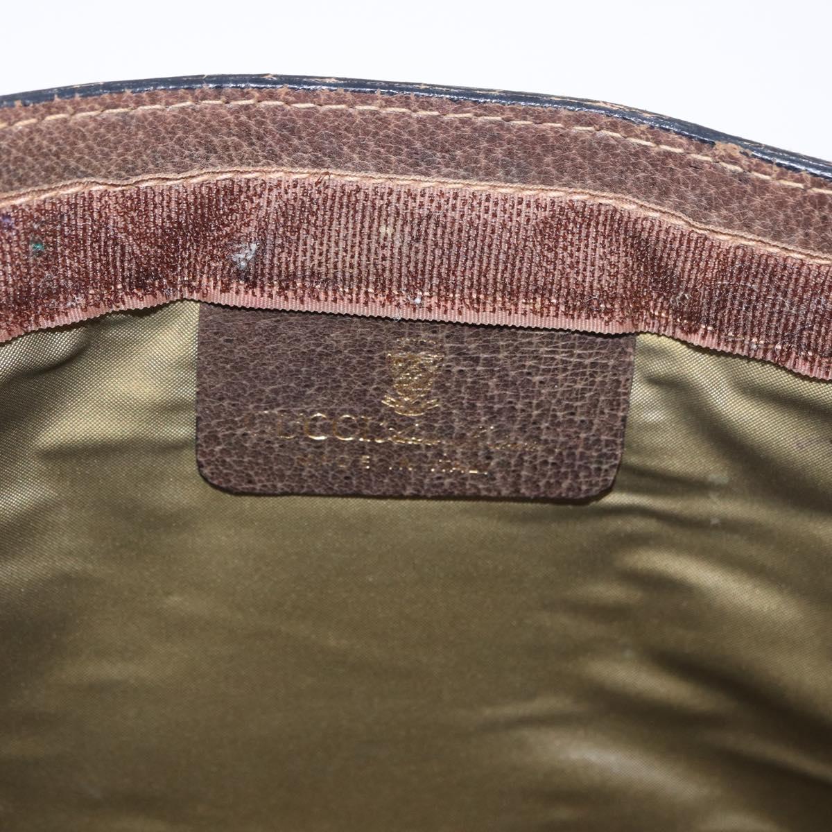 GUCCI GG Supreme Web Sherry Line Clutch Bag PVC Beige Auth BA13333