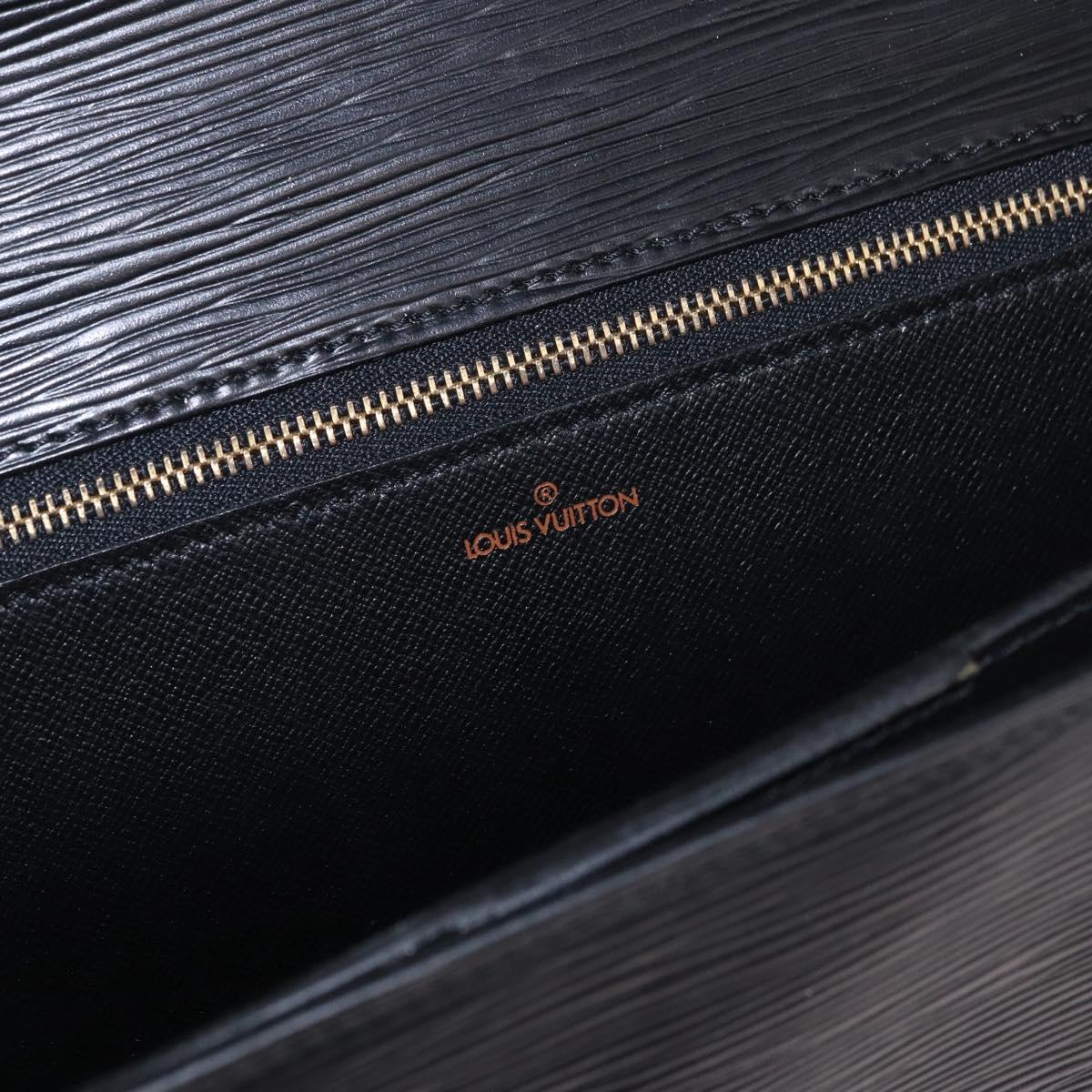 LOUIS VUITTON Epi ServietteConseiller Business Bag Black M54422 LV Auth BA13334
