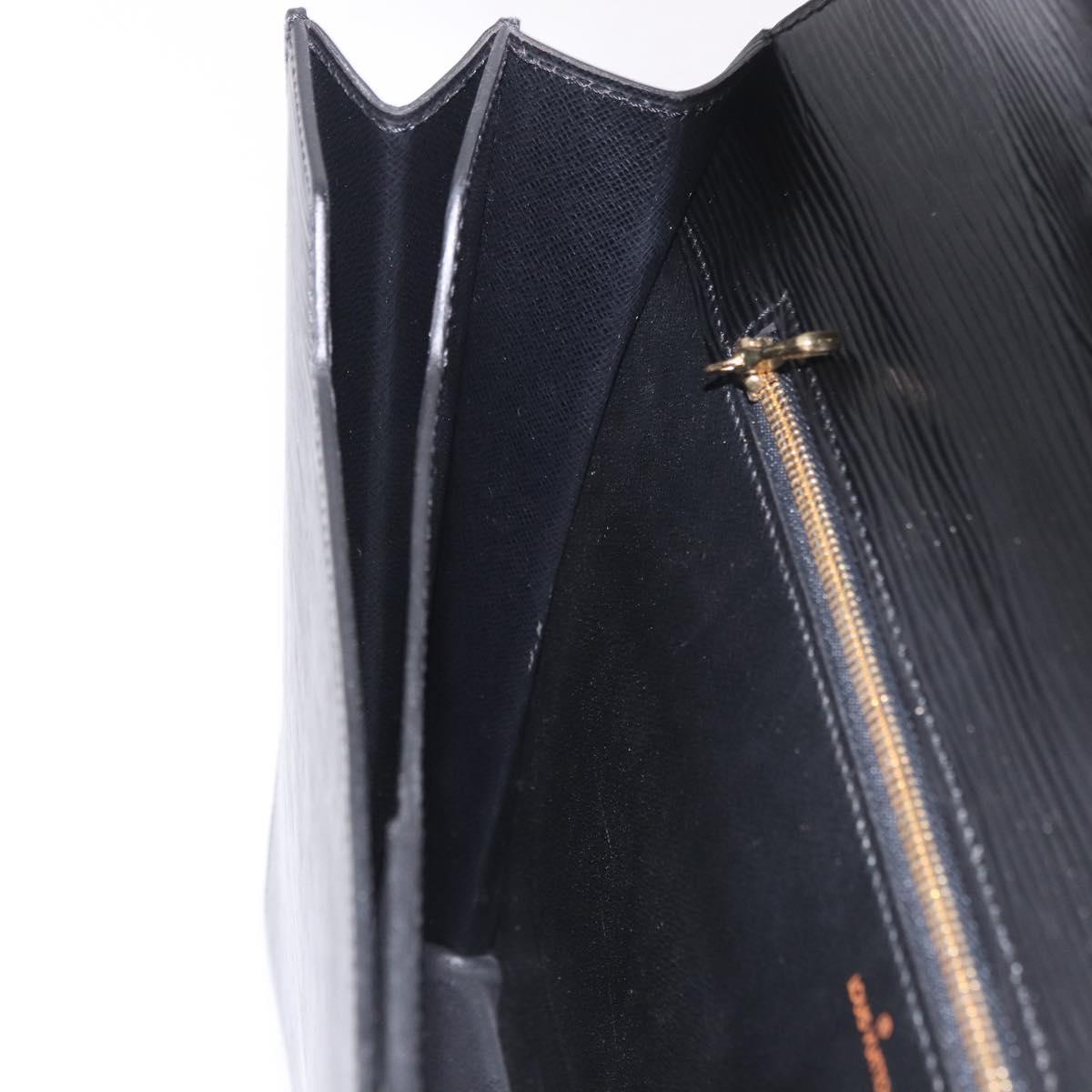 LOUIS VUITTON Epi ServietteConseiller Business Bag Black M54422 LV Auth BA13334