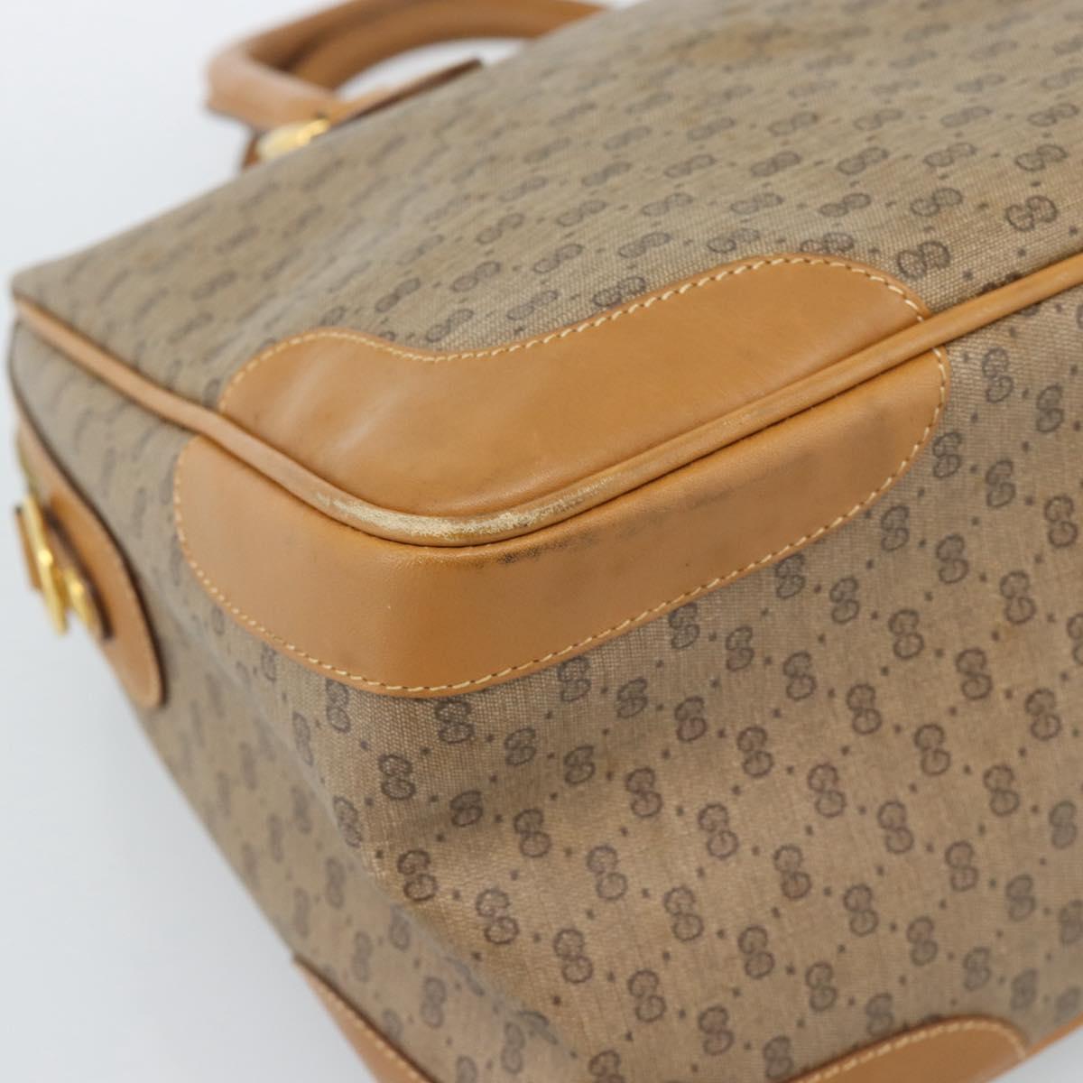 GUCCI Micro GG Supreme Hand Bag PVC 2way Beige Gold 002 104 0033 Auth BA13341