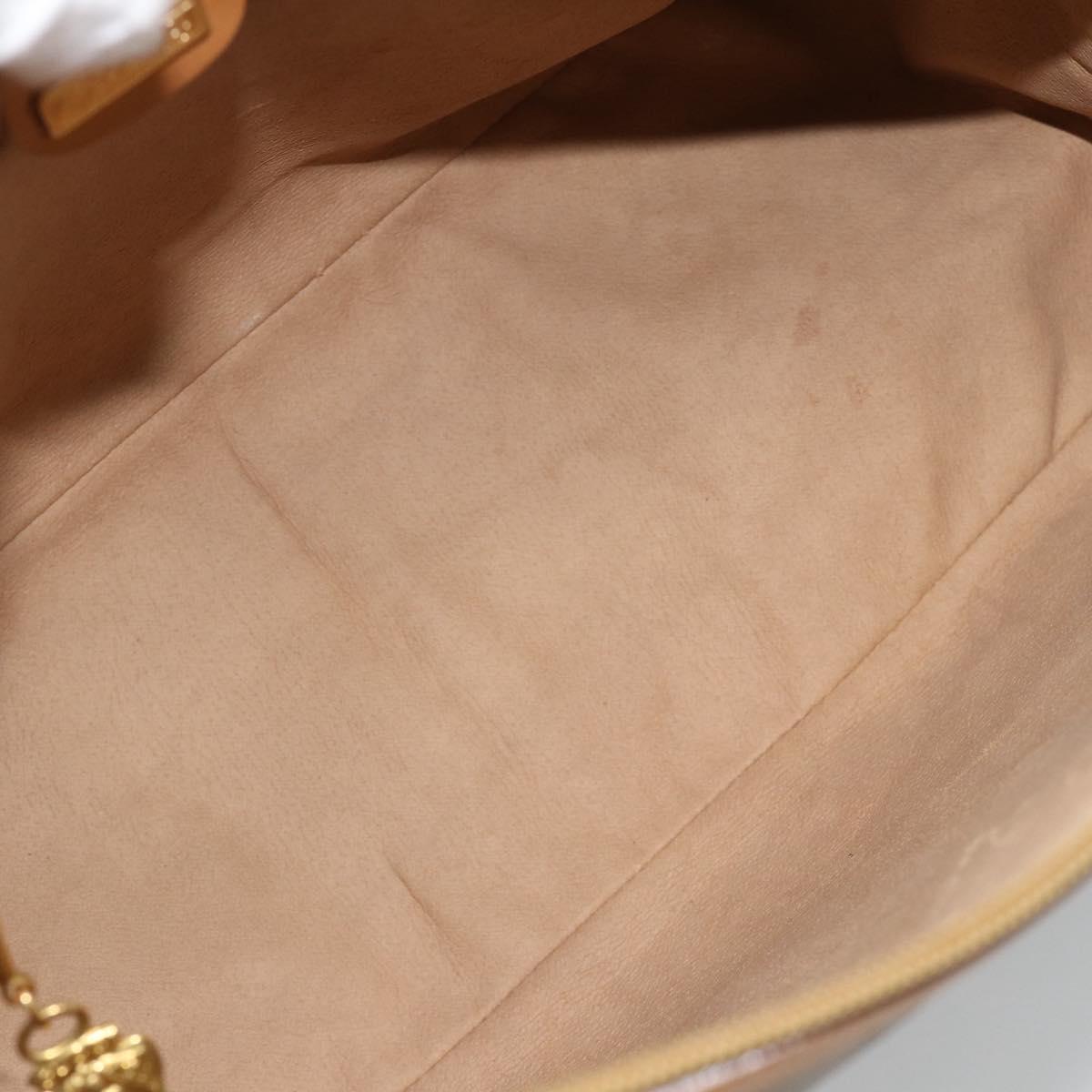 GUCCI Micro GG Supreme Hand Bag PVC 2way Beige Gold 002 104 0033 Auth BA13341