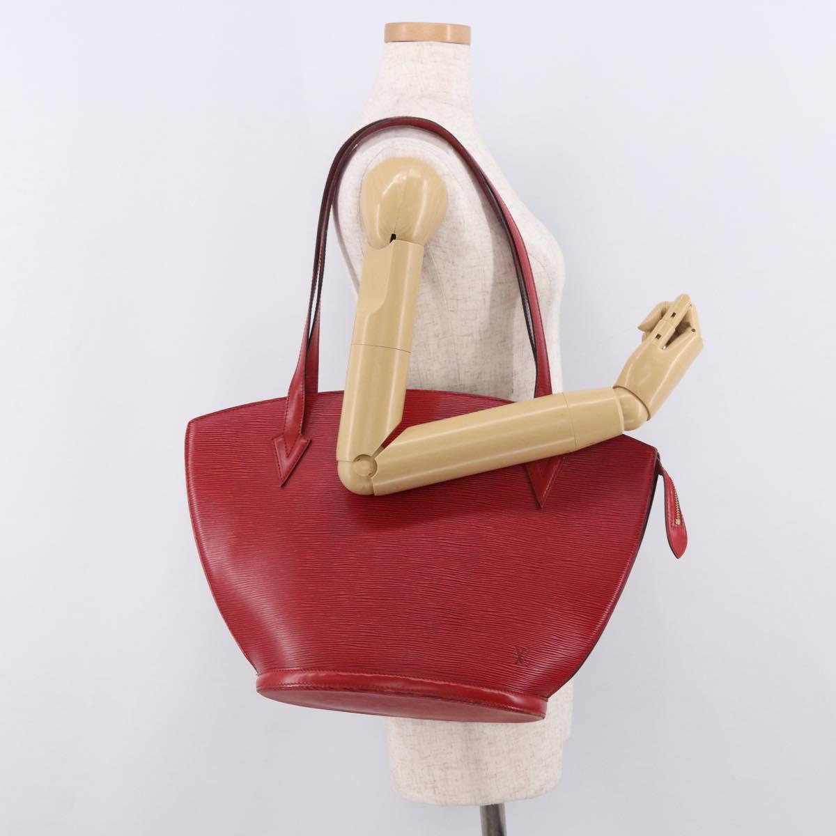 LOUIS VUITTON Epi Saint Jacques Shopping Shoulder Bag Red M52277 LV Auth BA13343