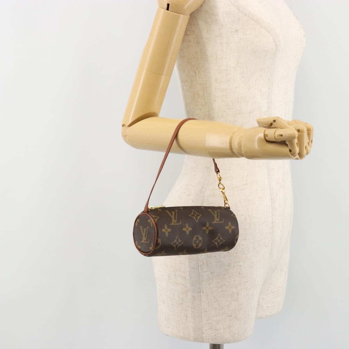 LOUIS VUITTON Monogram Papillon Pouch LV Auth BA13346A