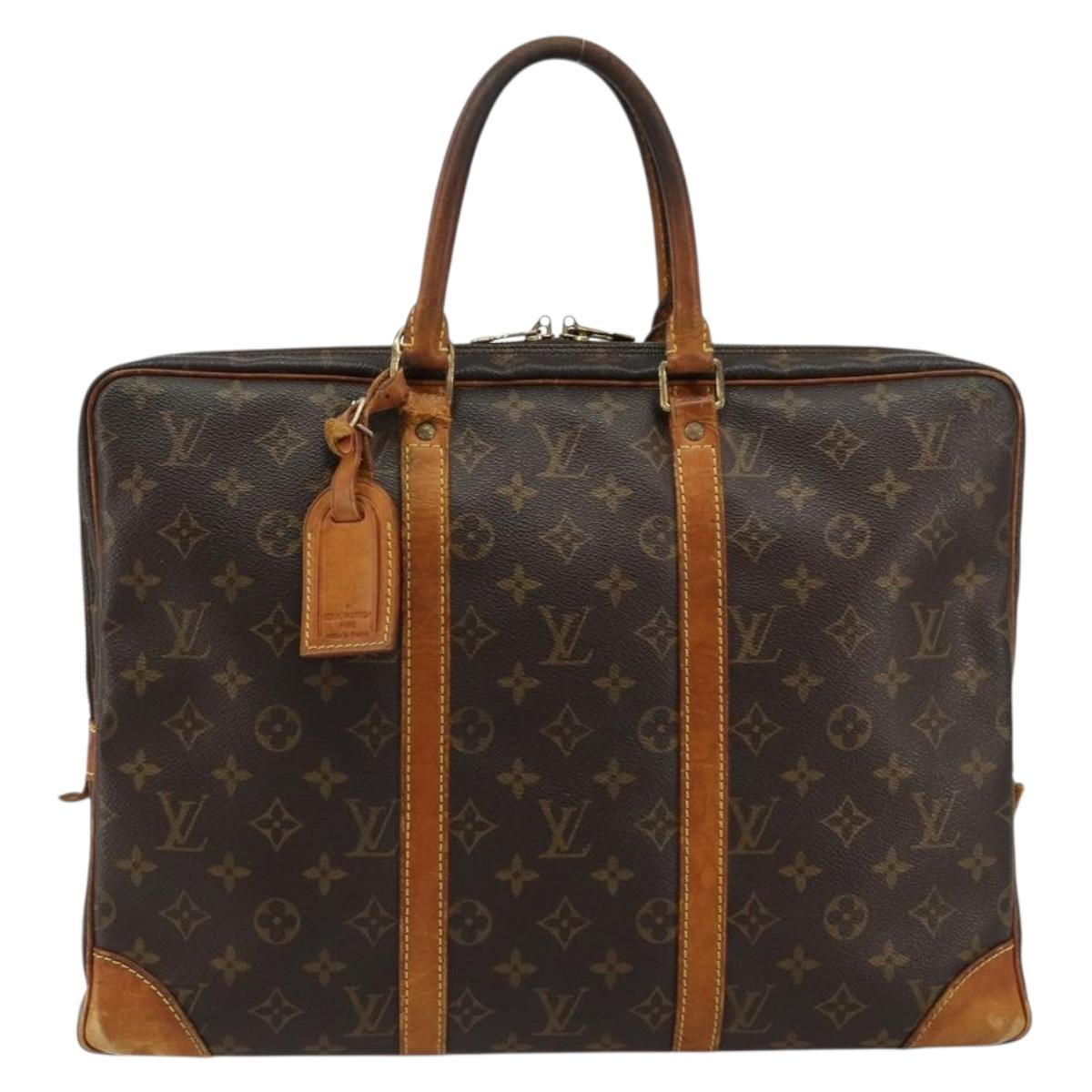 LOUIS VUITTON Monogram Porte Documents Voyage Business Bag M53361 Auth BA13347