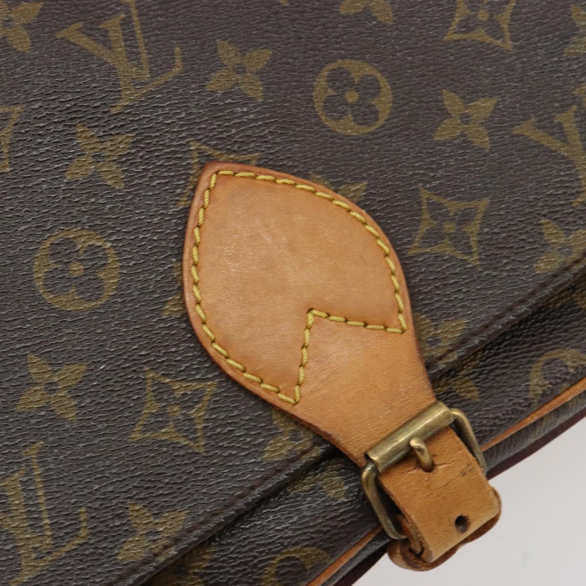 LOUIS VUITTON Monogram Cartouchiere MM Shoulder Bag M51253 LV Auth BA13348