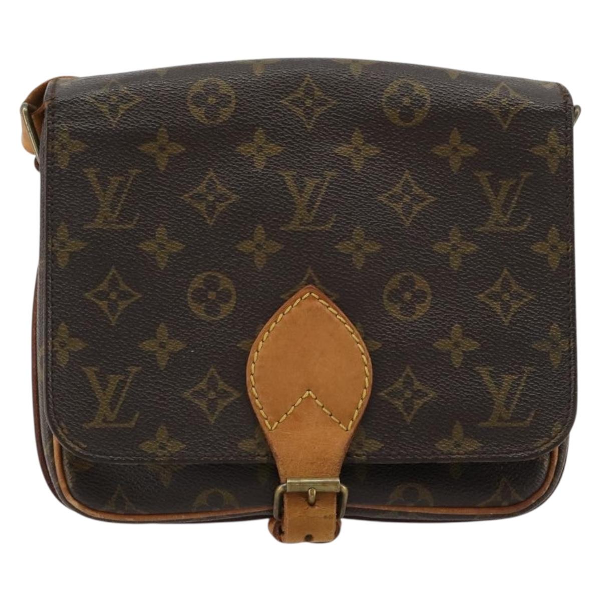 LOUIS VUITTON Monogram Cartouchiere MM Shoulder Bag M51253 LV Auth BA13348
