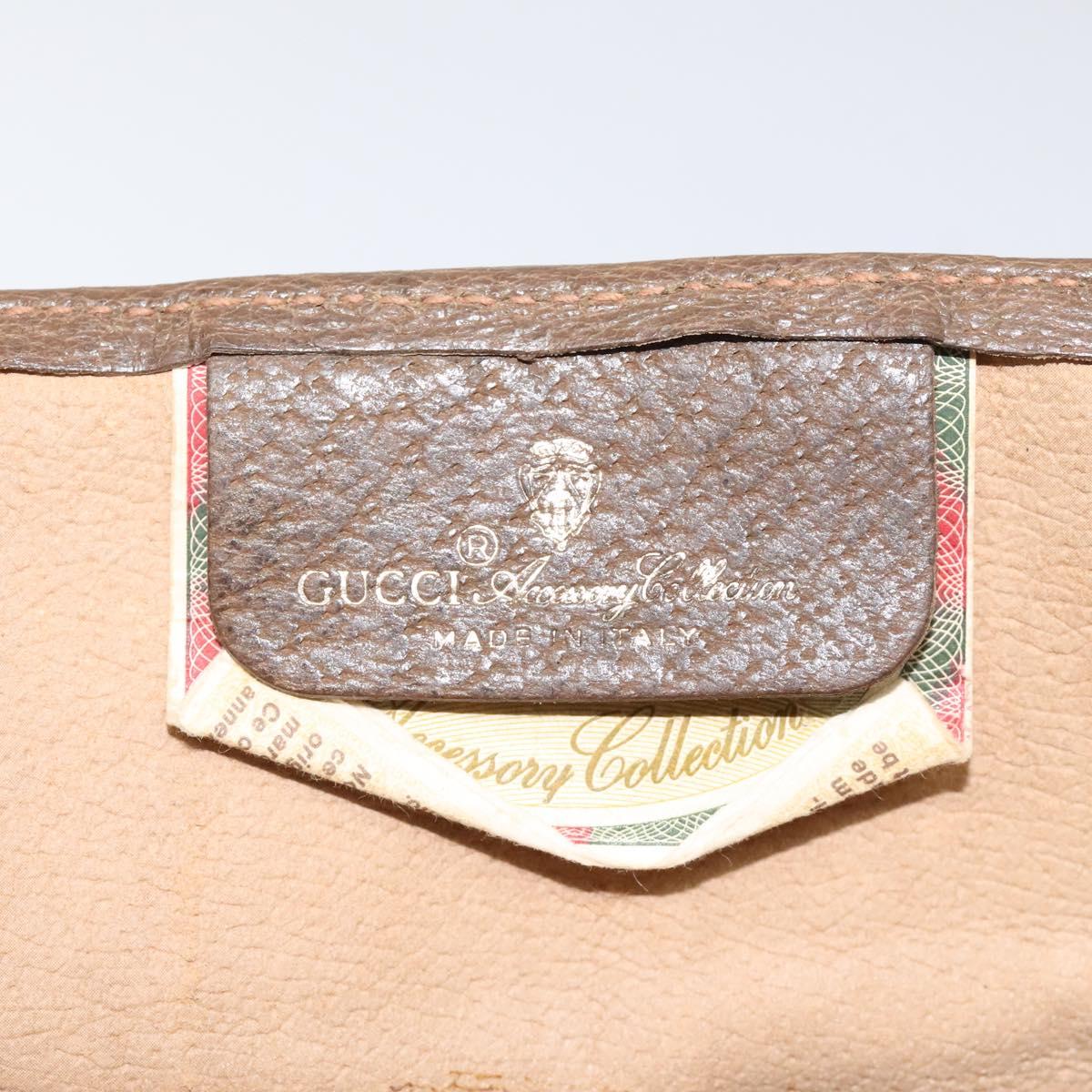 GUCCI GG Supreme Web Sherry Line Bag PVC Leather Beige 89 01 030 Auth BA1335