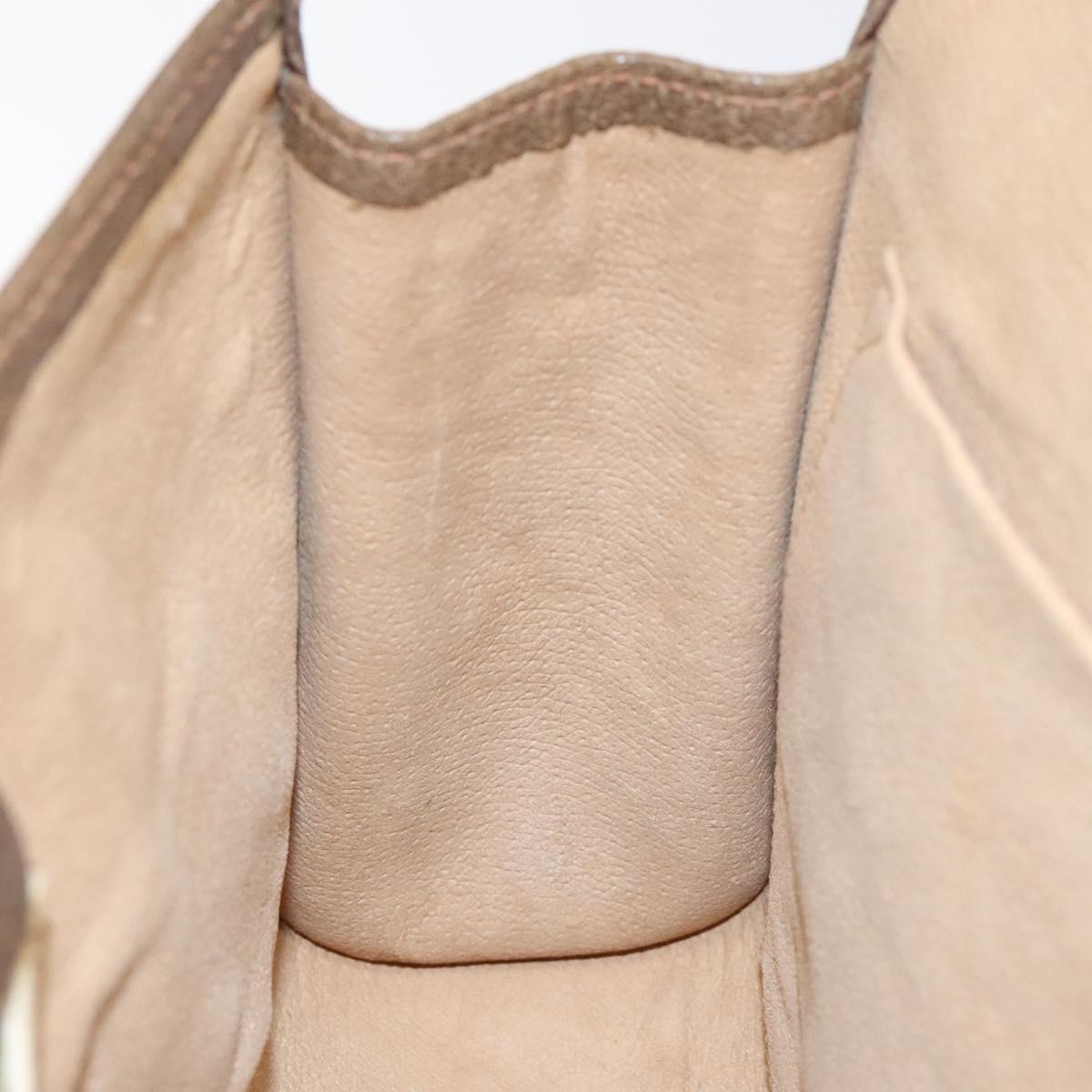 GUCCI GG Supreme Web Sherry Line Bag PVC Leather Beige 89 01 030 Auth BA1335