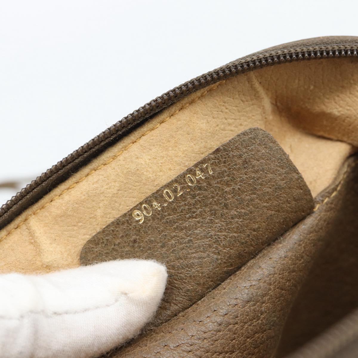 GUCCI GG Supreme Web Sherry Line Bag PVC Beige Gold 904 02 047 Auth BA13353