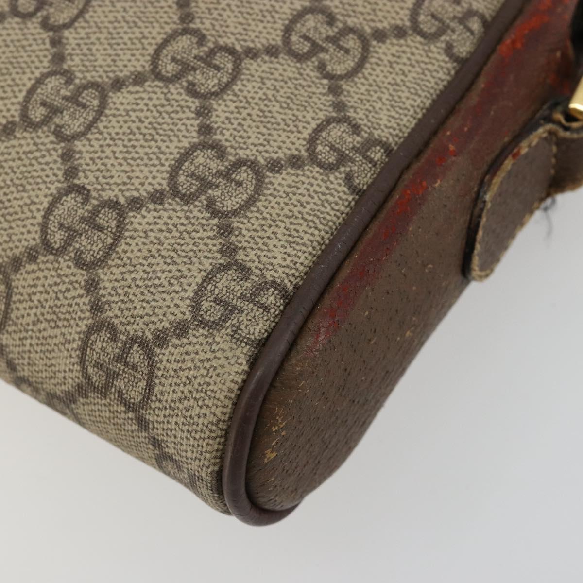 GUCCI GG Supreme Shoulder Bag PVC Beige Gold 001 58 6594 Auth BA13354