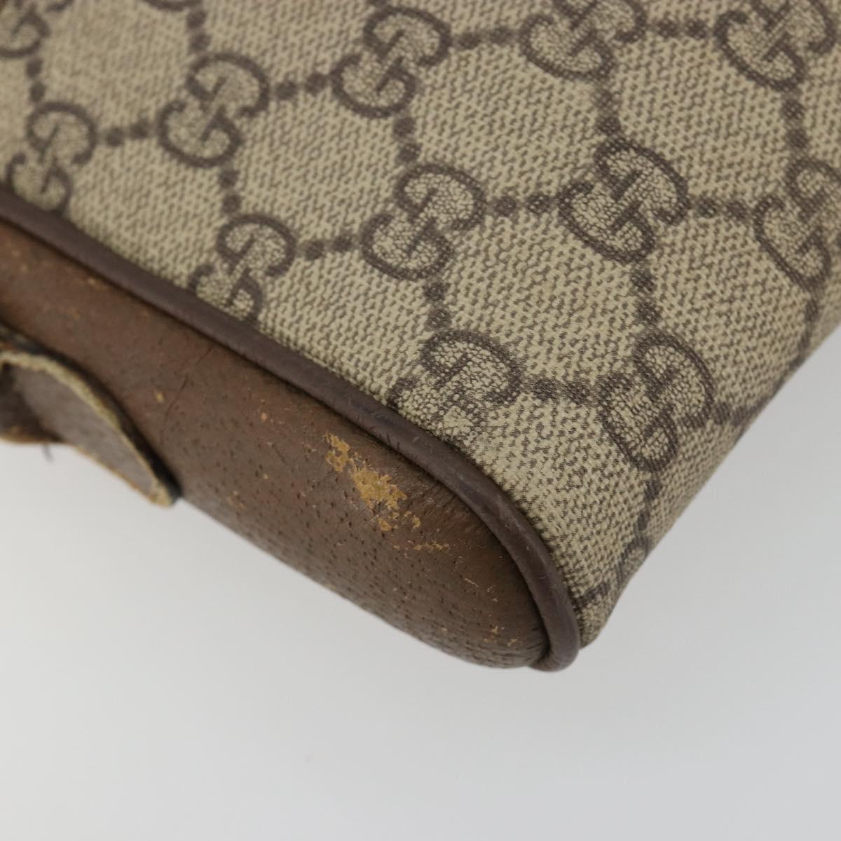 GUCCI GG Supreme Shoulder Bag PVC Beige Gold 001 58 6594 Auth BA13354