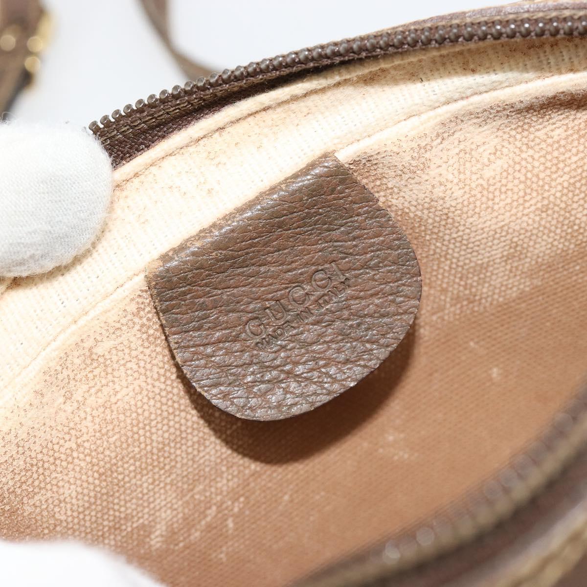 GUCCI GG Supreme Shoulder Bag PVC Beige Gold 001 58 6594 Auth BA13354