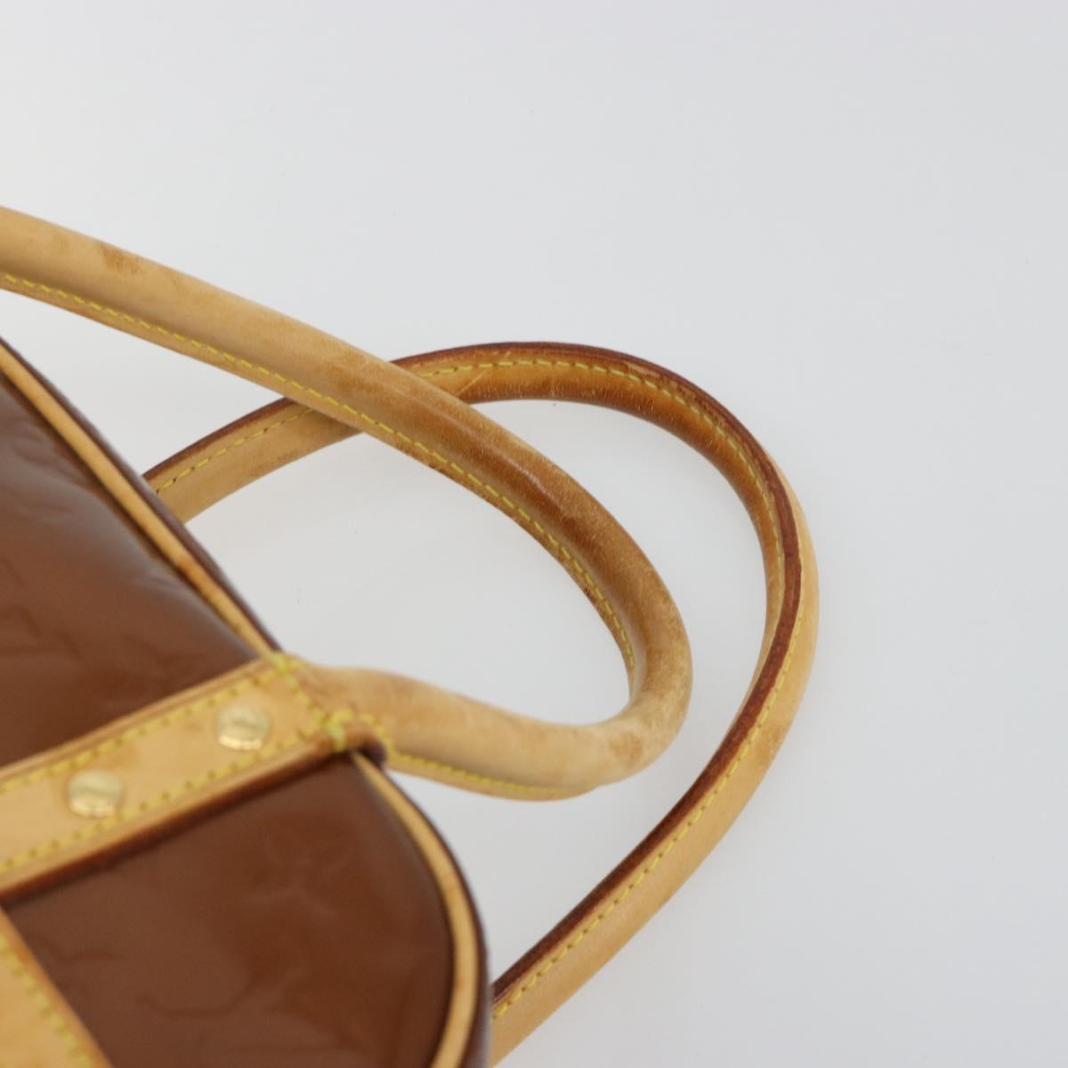 LOUIS VUITTON Monogram Vernis Tompkins Square Bag Bronze M91103 LV Auth BA13355