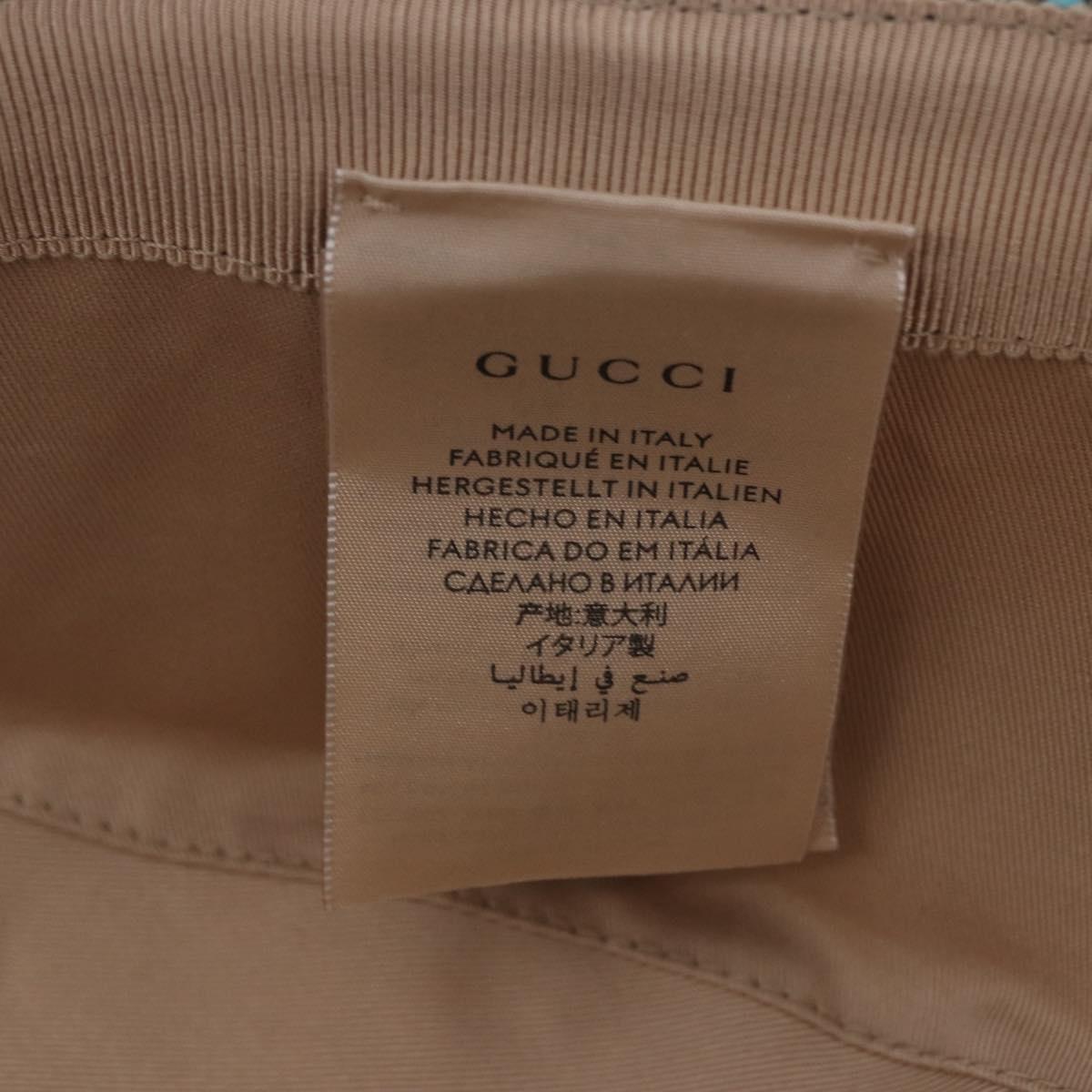 GUCCI GG Supreme Disney Donald Duck Hat PVC M Beige Auth BA13368SM