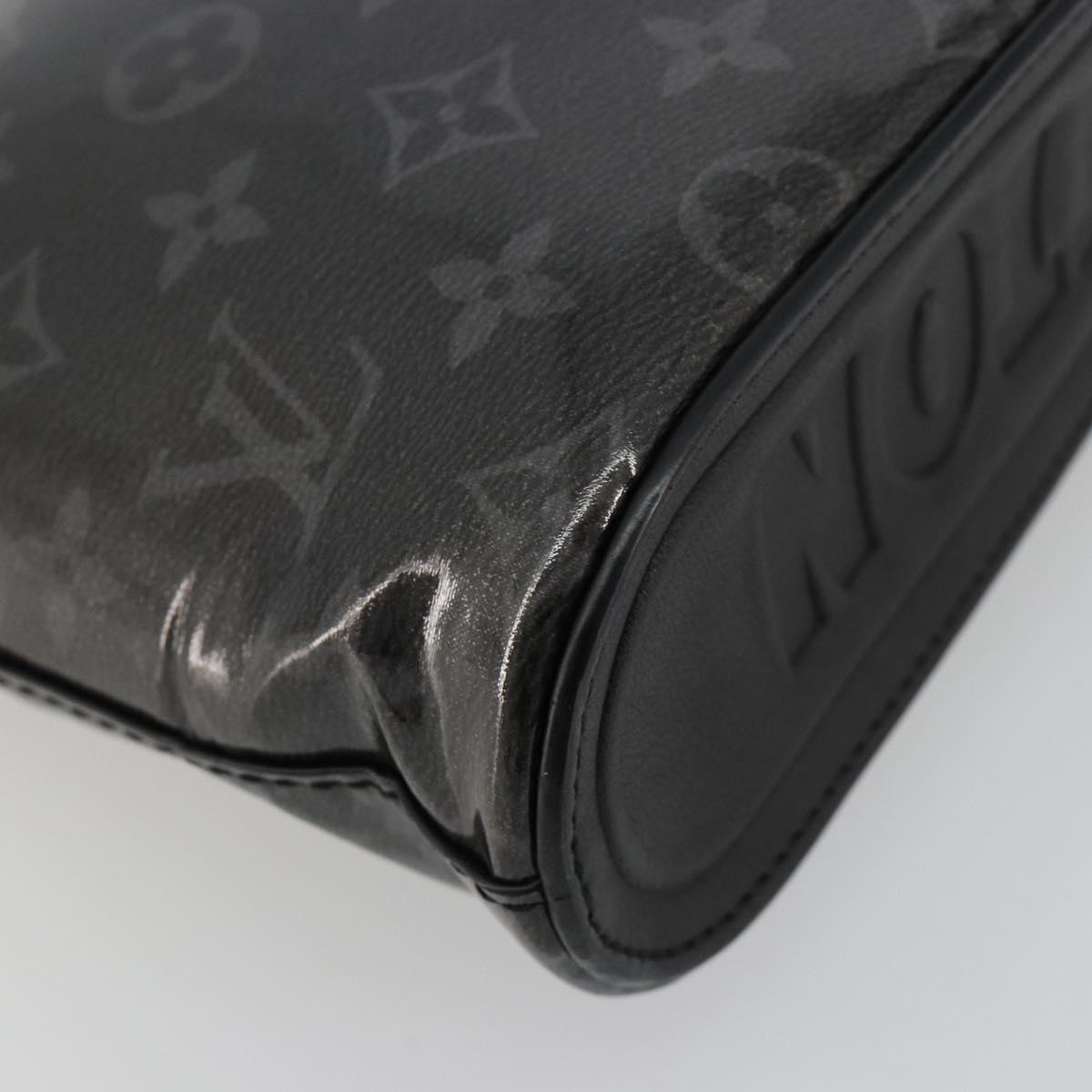 LOUIS VUITTON Monogram Eclipse Glaze Pochette Cosmos Black M63373 Auth BA13371