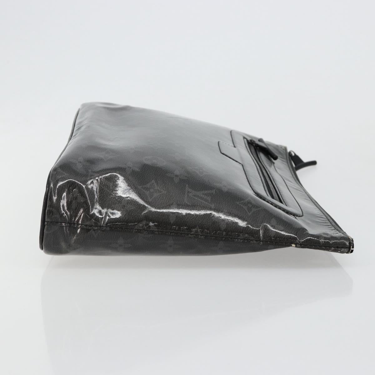 LOUIS VUITTON Monogram Eclipse Glaze Pochette Cosmos Black M63373 Auth BA13371