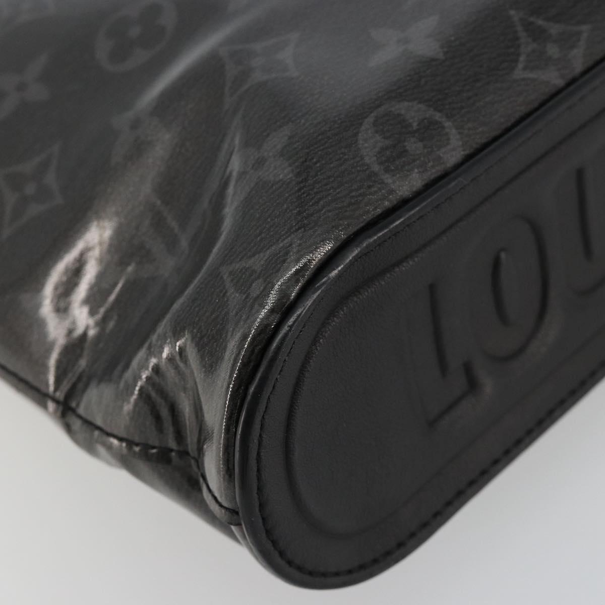 LOUIS VUITTON Monogram Eclipse Glaze Pochette Cosmos Black M63373 Auth BA13371