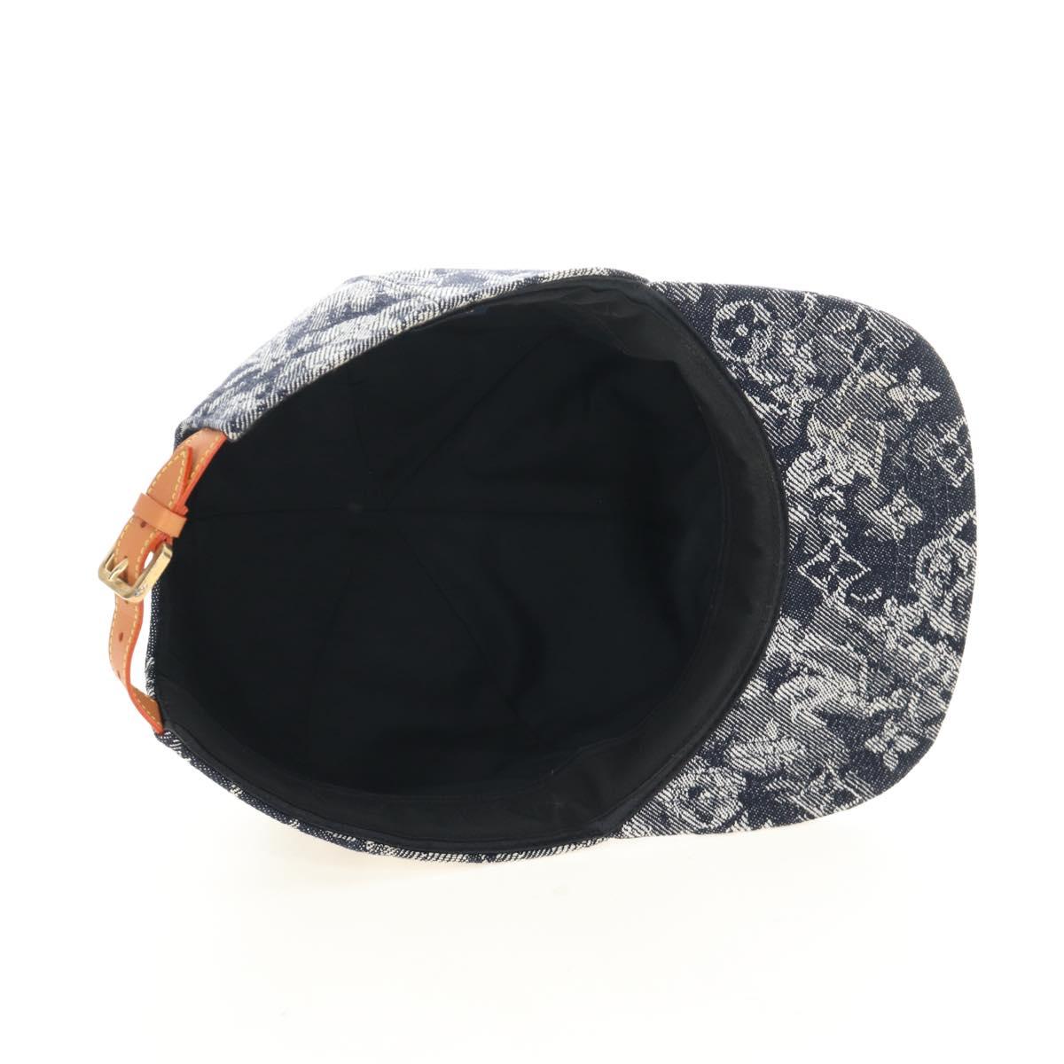 LOUIS VUITTON Monogram Denim Casquette Monogram Tapestry MP2871 Auth BA13372M
