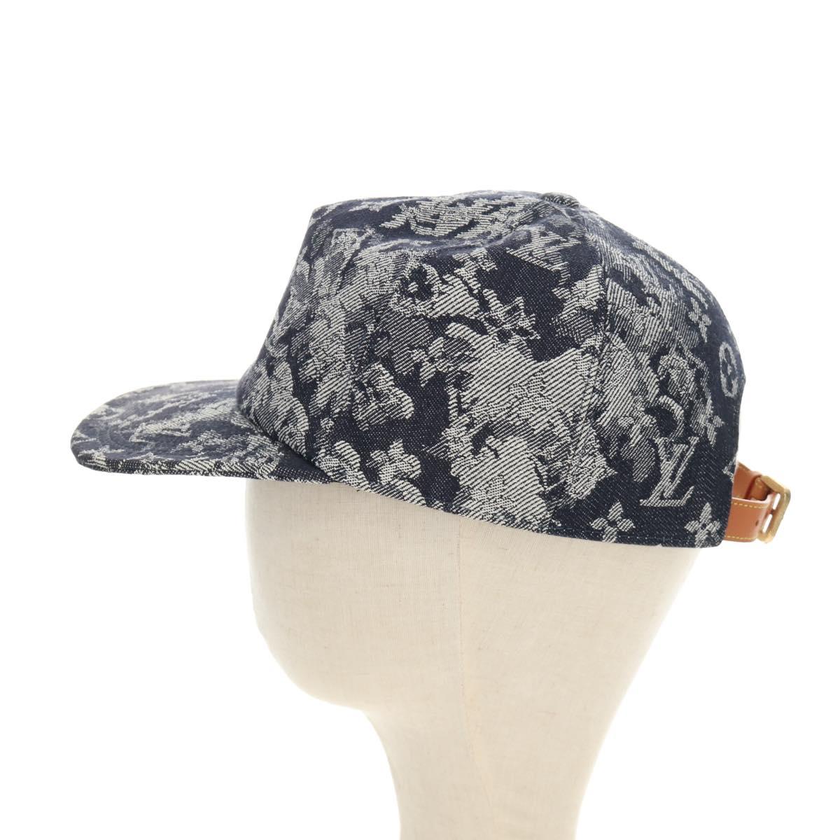 LOUIS VUITTON Monogram Denim Casquette Monogram Tapestry MP2871 Auth BA13372M