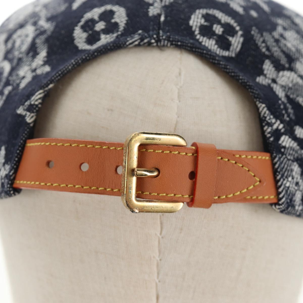 LOUIS VUITTON Monogram Denim Casquette Monogram Tapestry MP2871 Auth BA13372M