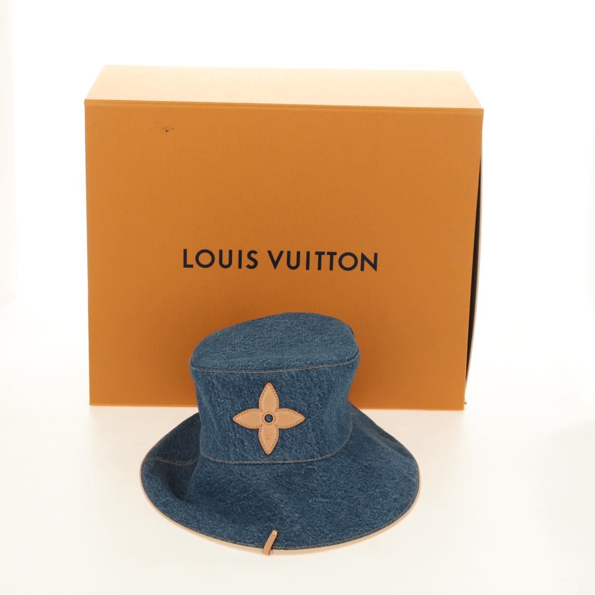 LOUIS VUITTON Hat Denim Blue M7154M LV Auth BA13373SM