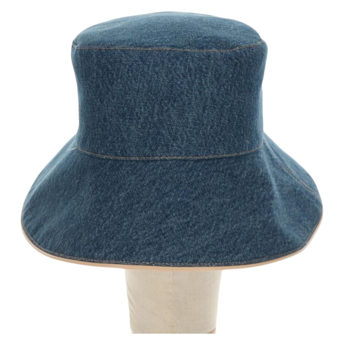 LOUIS VUITTON Hat Denim Blue M7154M LV Auth BA13373SM
