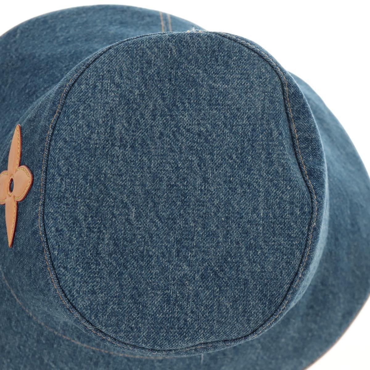 LOUIS VUITTON Hat Denim Blue M7154M LV Auth BA13373SM