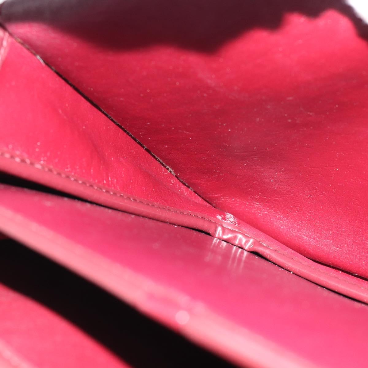 Christian Dior Trotter Canvas Shoulder Bag Red Gold Auth BA13387