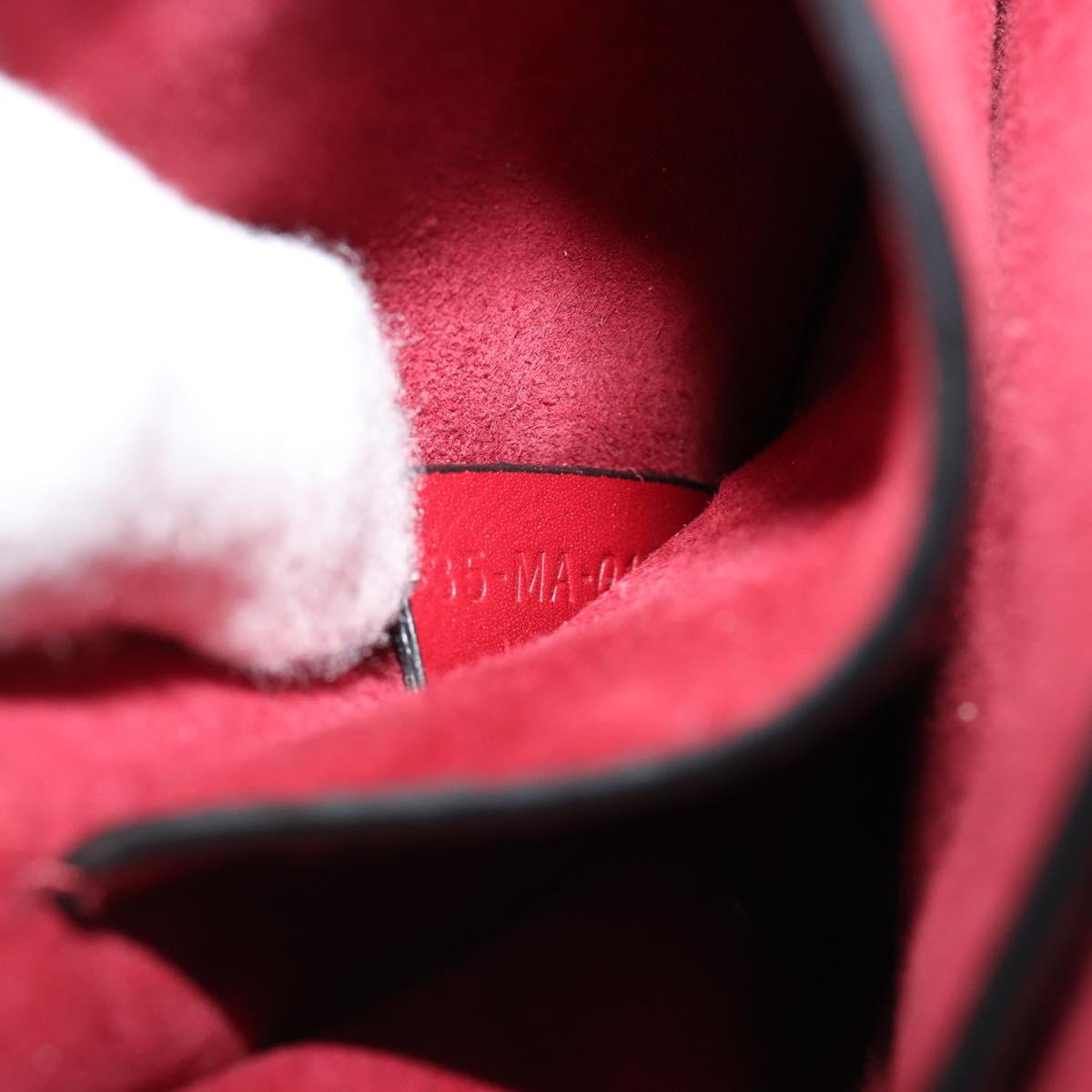 Christian Dior Shoulder Bag Leather 2way Red Gold Auth BA13390A