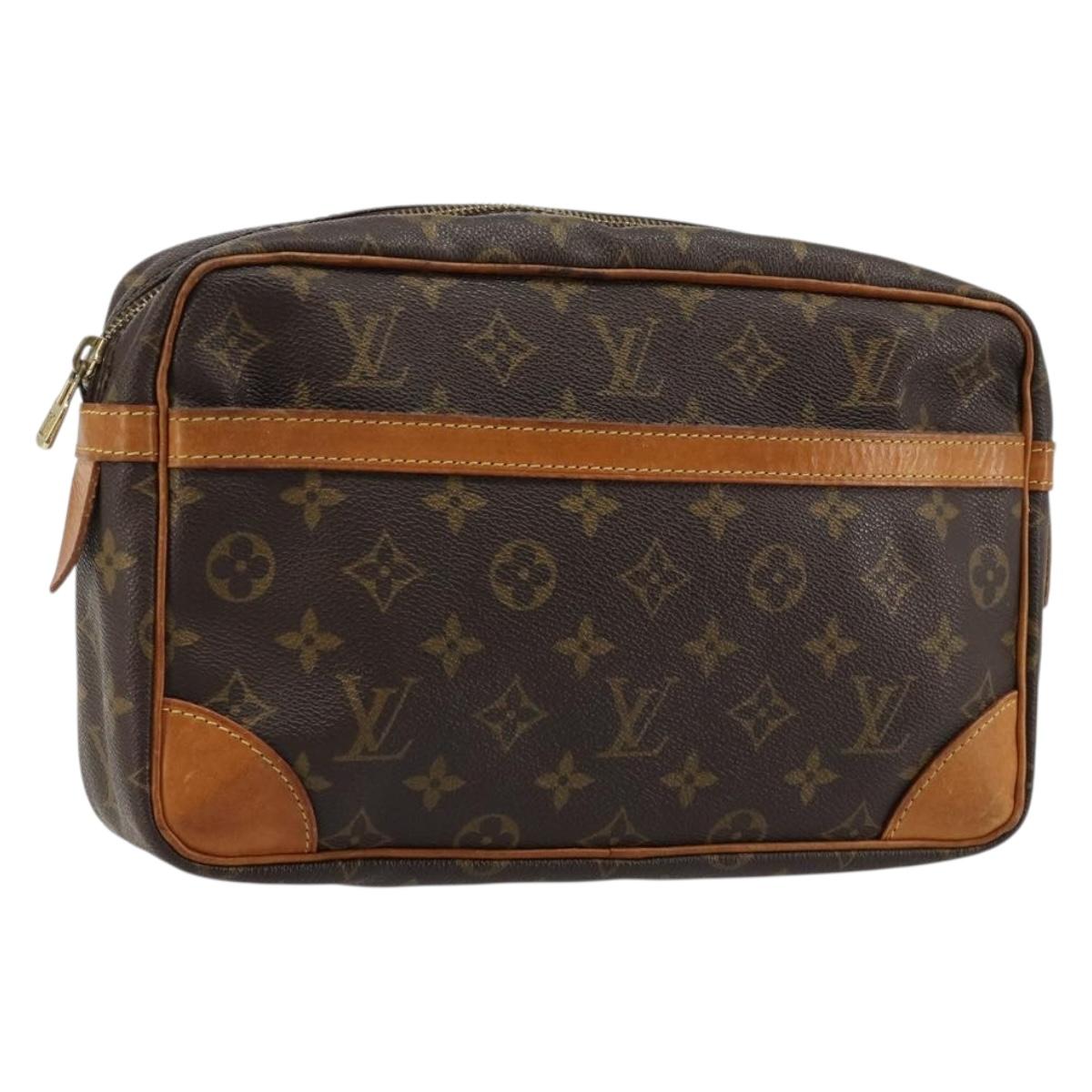 LOUIS VUITTON Monogram Compiegne 28 Clutch Bag M51845 LV Auth BA13393