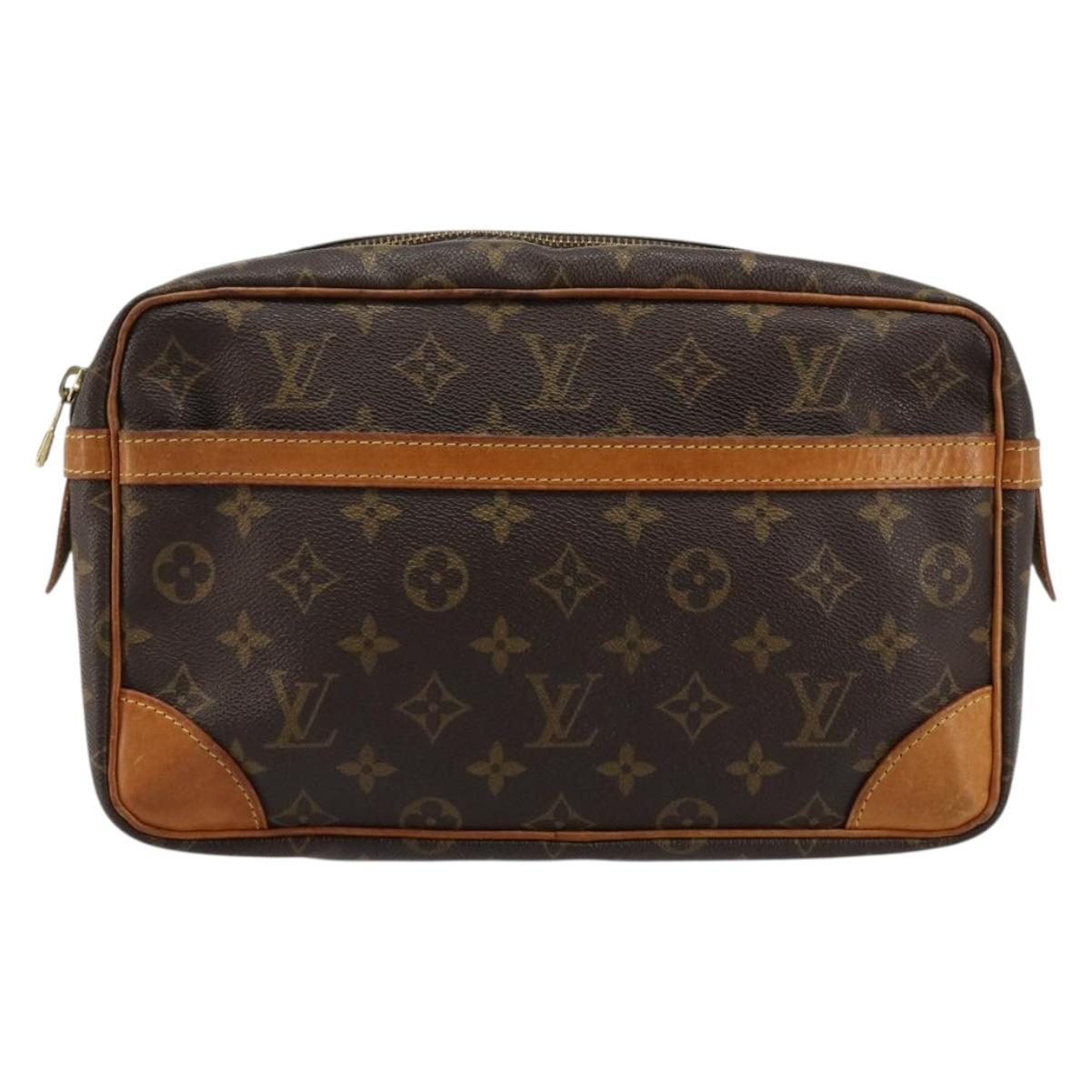 LOUIS VUITTON Monogram Compiegne 28 Clutch Bag M51845 LV Auth BA13393