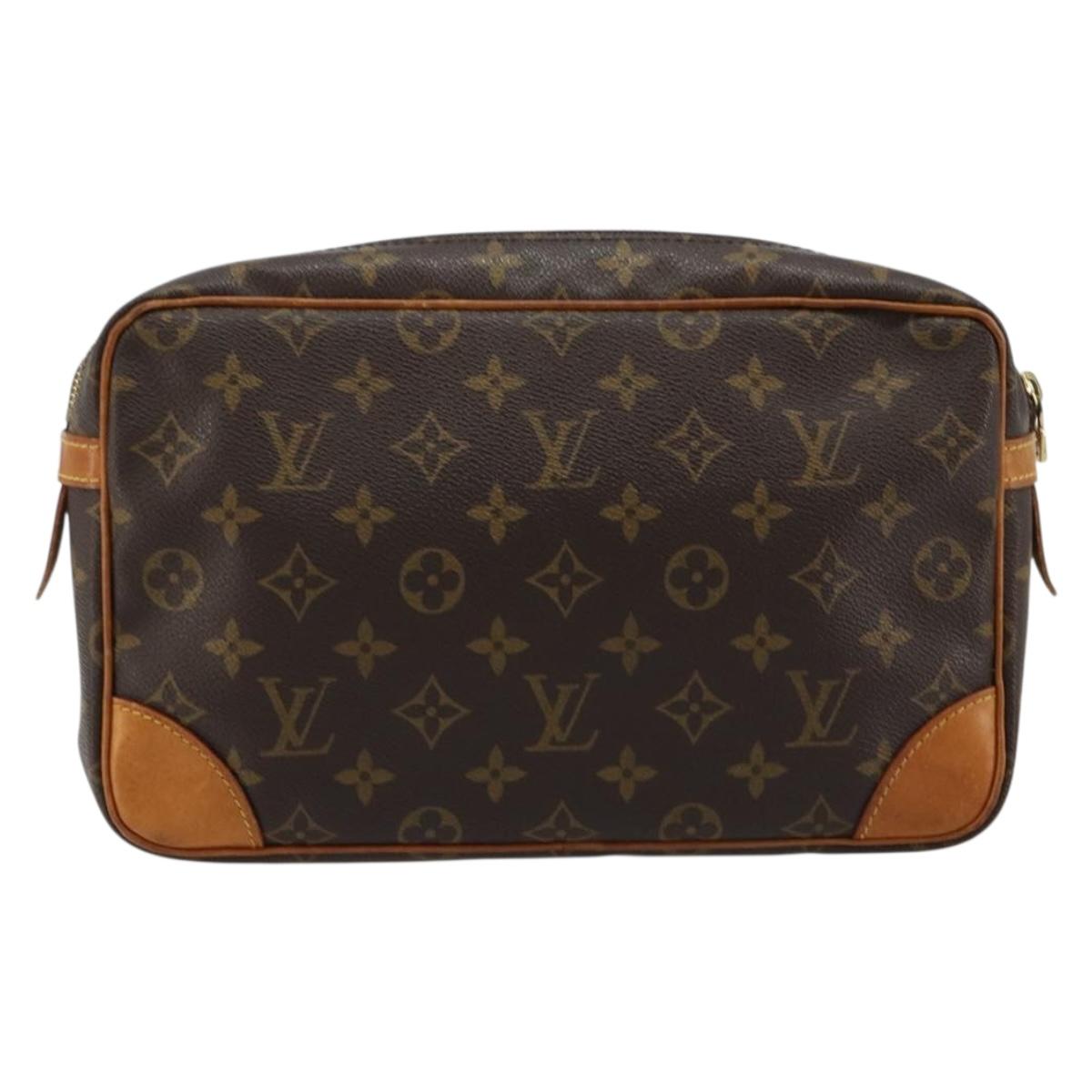 LOUIS VUITTON Monogram Compiegne 28 Clutch Bag M51845 LV Auth BA13393