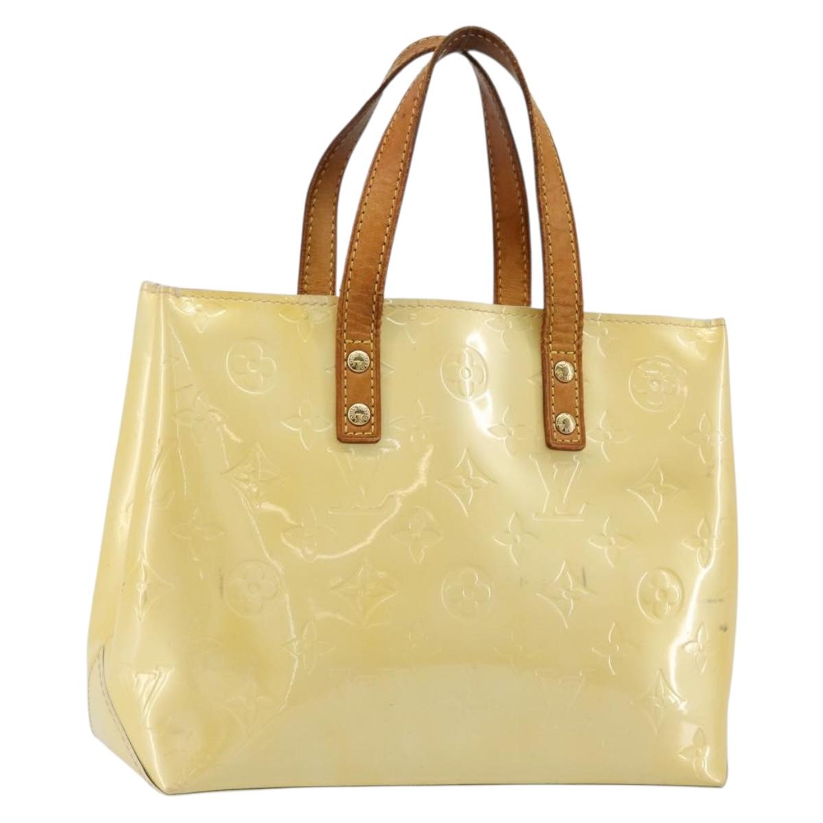 LOUIS VUITTON Monogram Vernis Reade PM Hand Bag Perle M91336 LV Auth BA13397