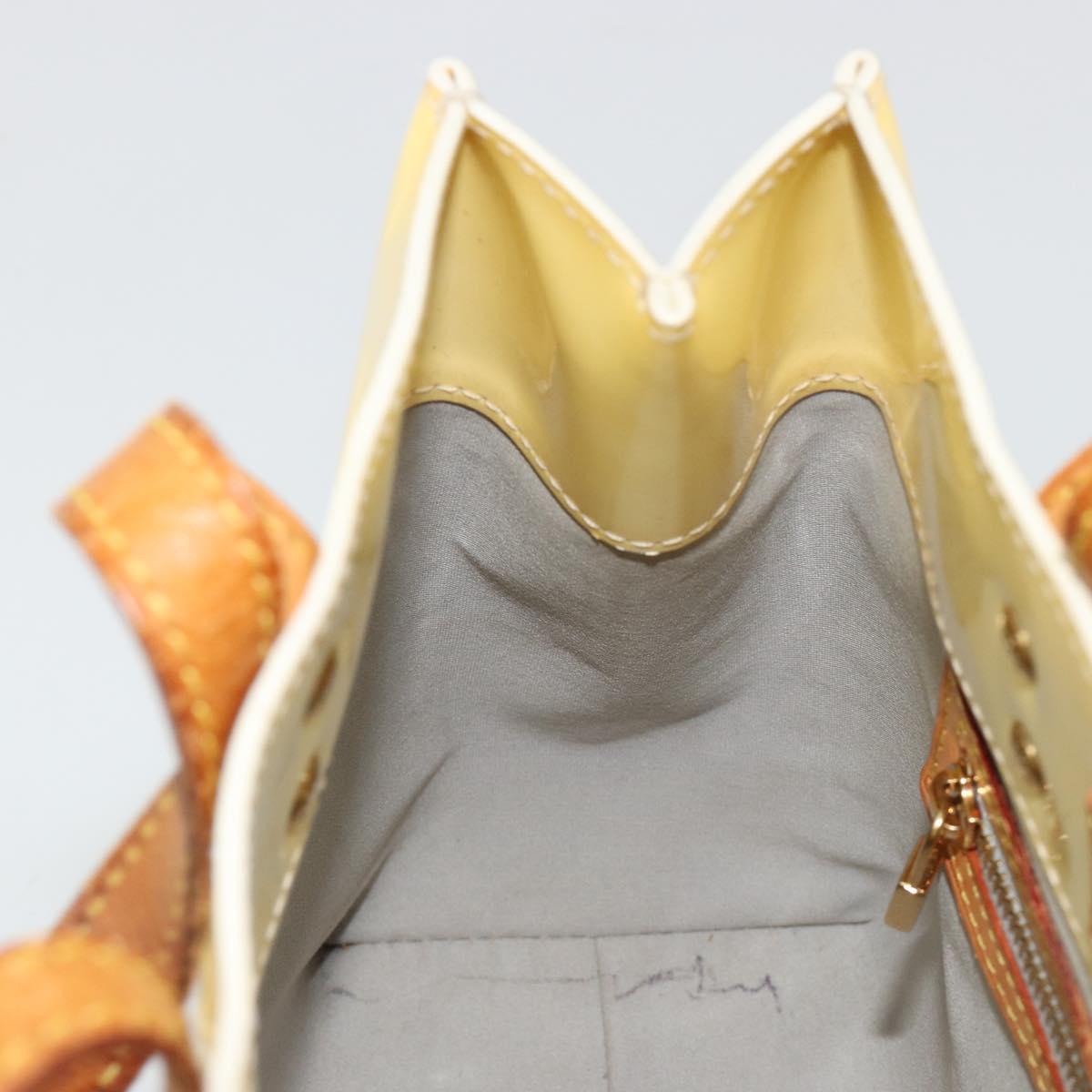 LOUIS VUITTON Monogram Vernis Reade PM Hand Bag Perle M91336 LV Auth BA13397