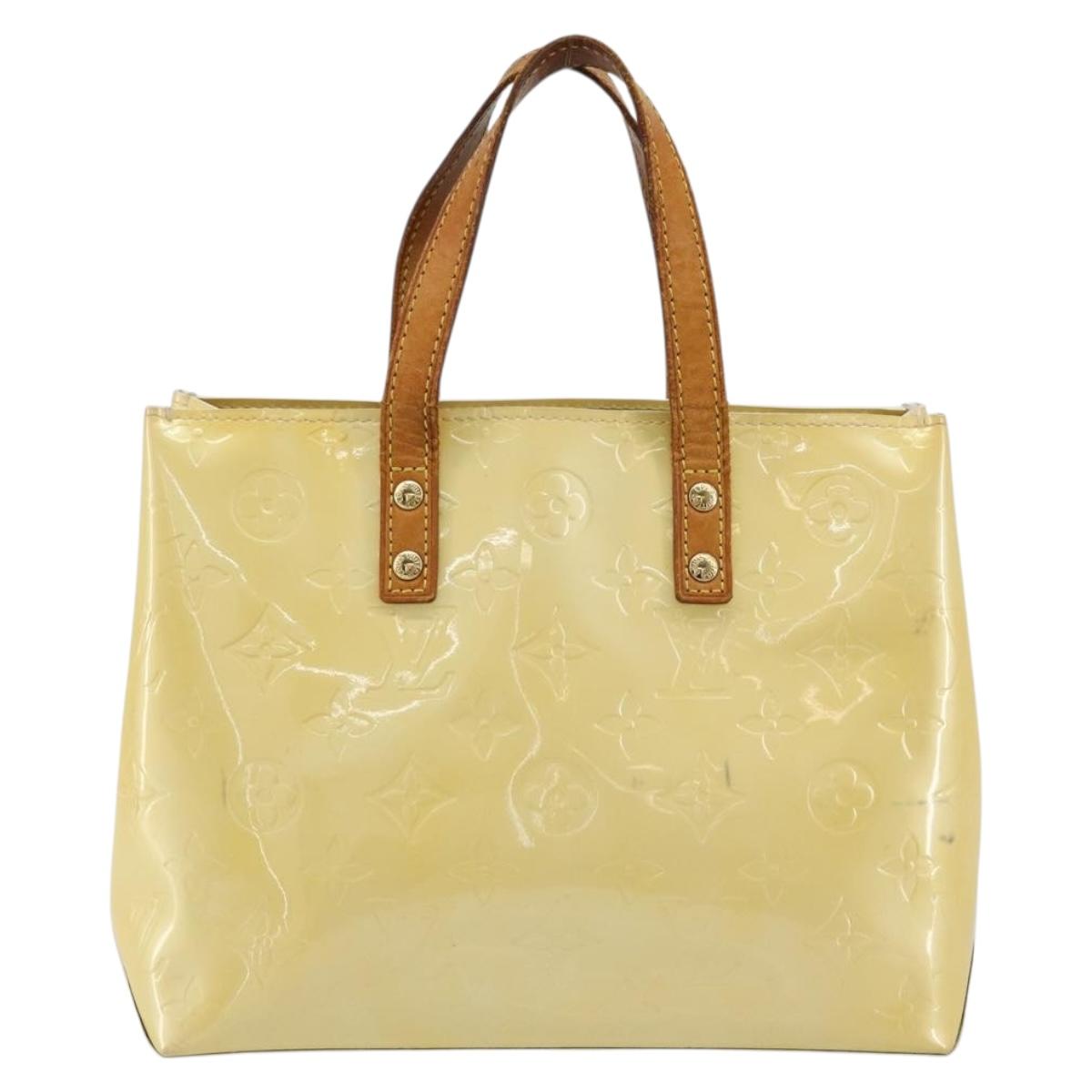 LOUIS VUITTON Monogram Vernis Reade PM Hand Bag Perle M91336 LV Auth BA13397