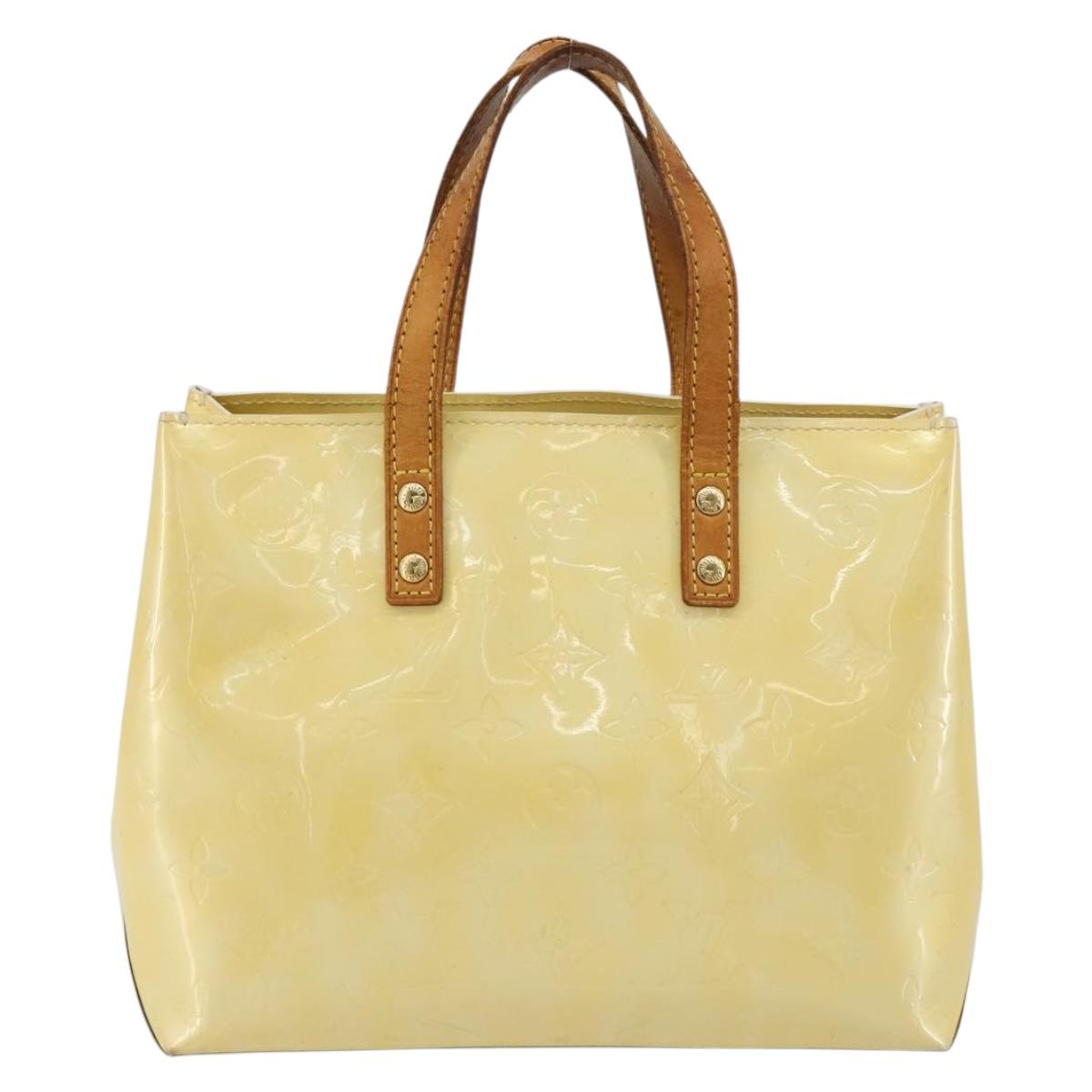 LOUIS VUITTON Monogram Vernis Reade PM Hand Bag Perle M91336 LV Auth BA13397