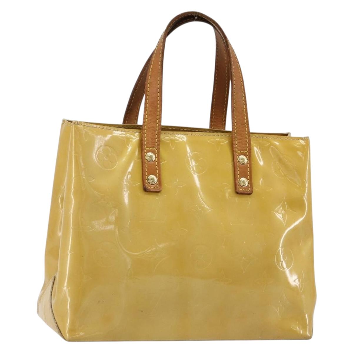 LOUIS VUITTON Monogram Vernis Reade PM Hand Bag Beige M91144 LV Auth BA13402