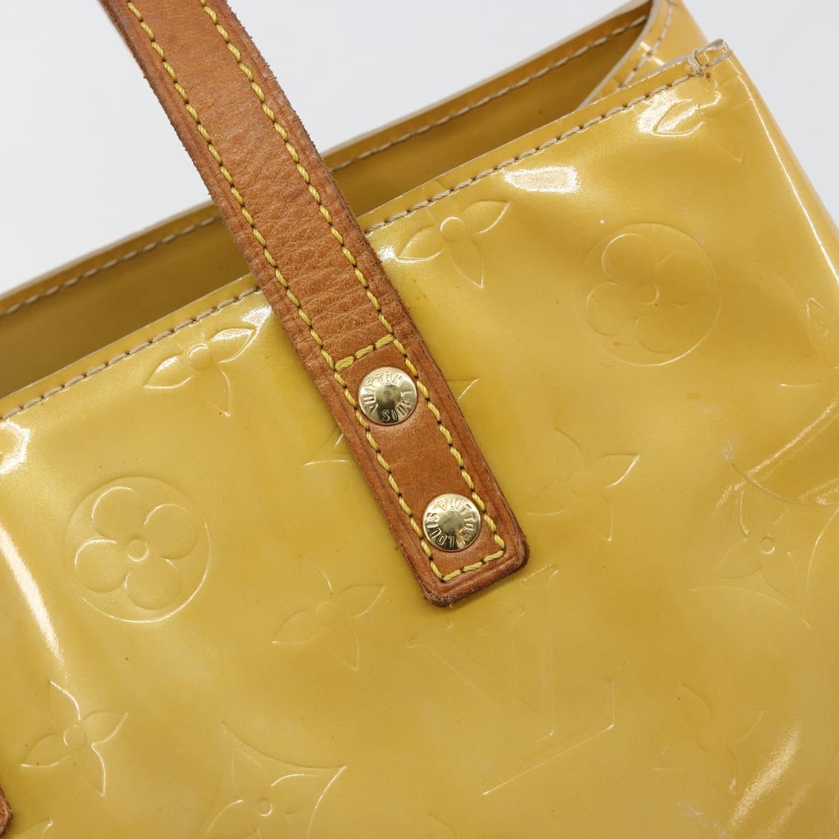 LOUIS VUITTON Monogram Vernis Reade PM Hand Bag Beige M91144 LV Auth BA13402