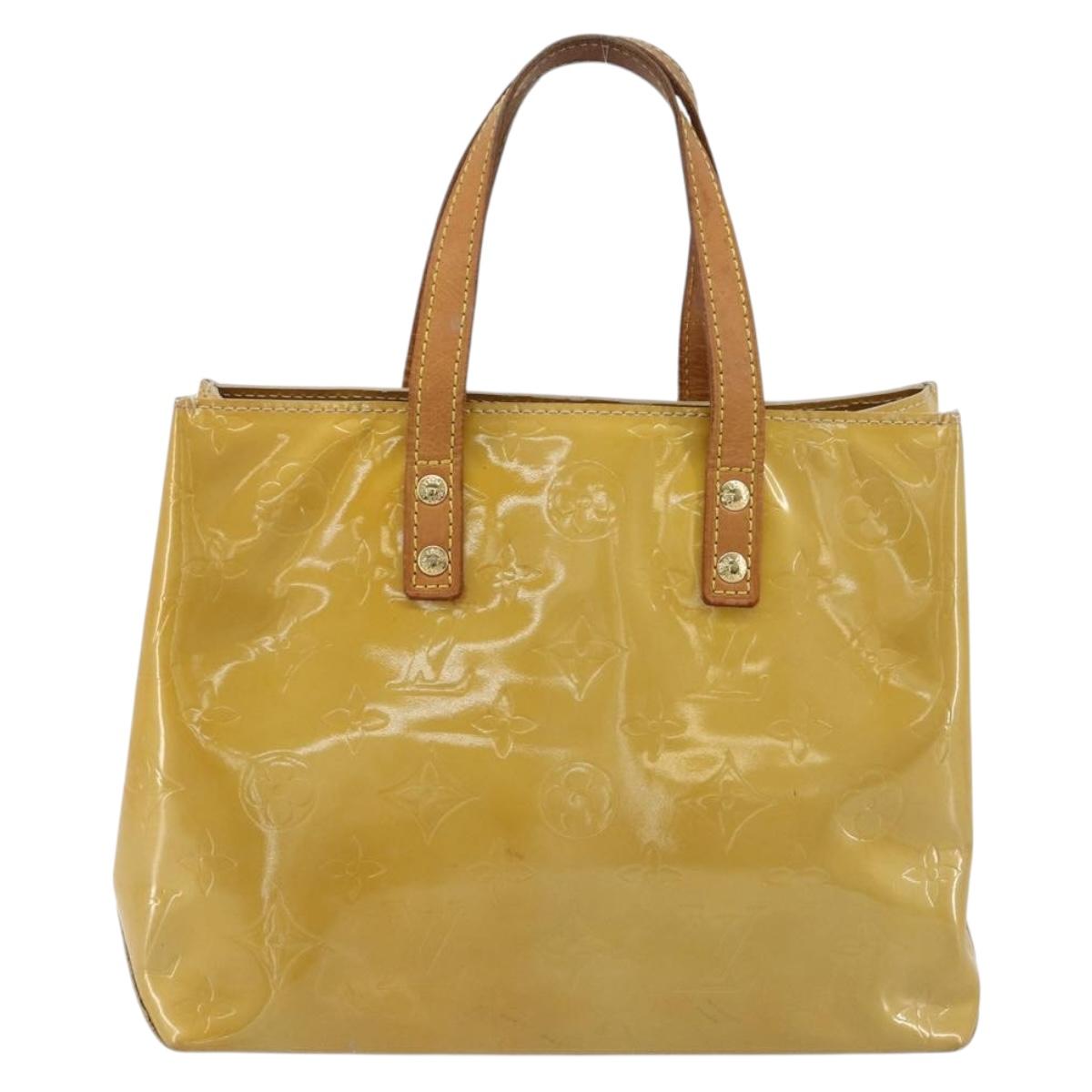 LOUIS VUITTON Monogram Vernis Reade PM Hand Bag Beige M91144 LV Auth BA13402